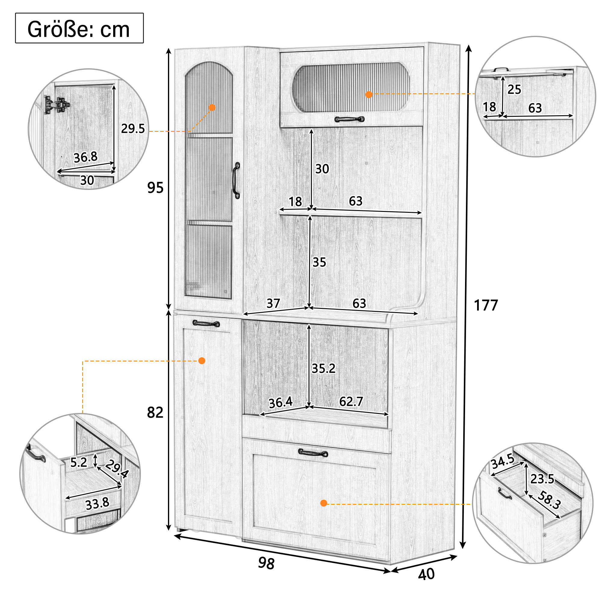 Dimensions du buffet