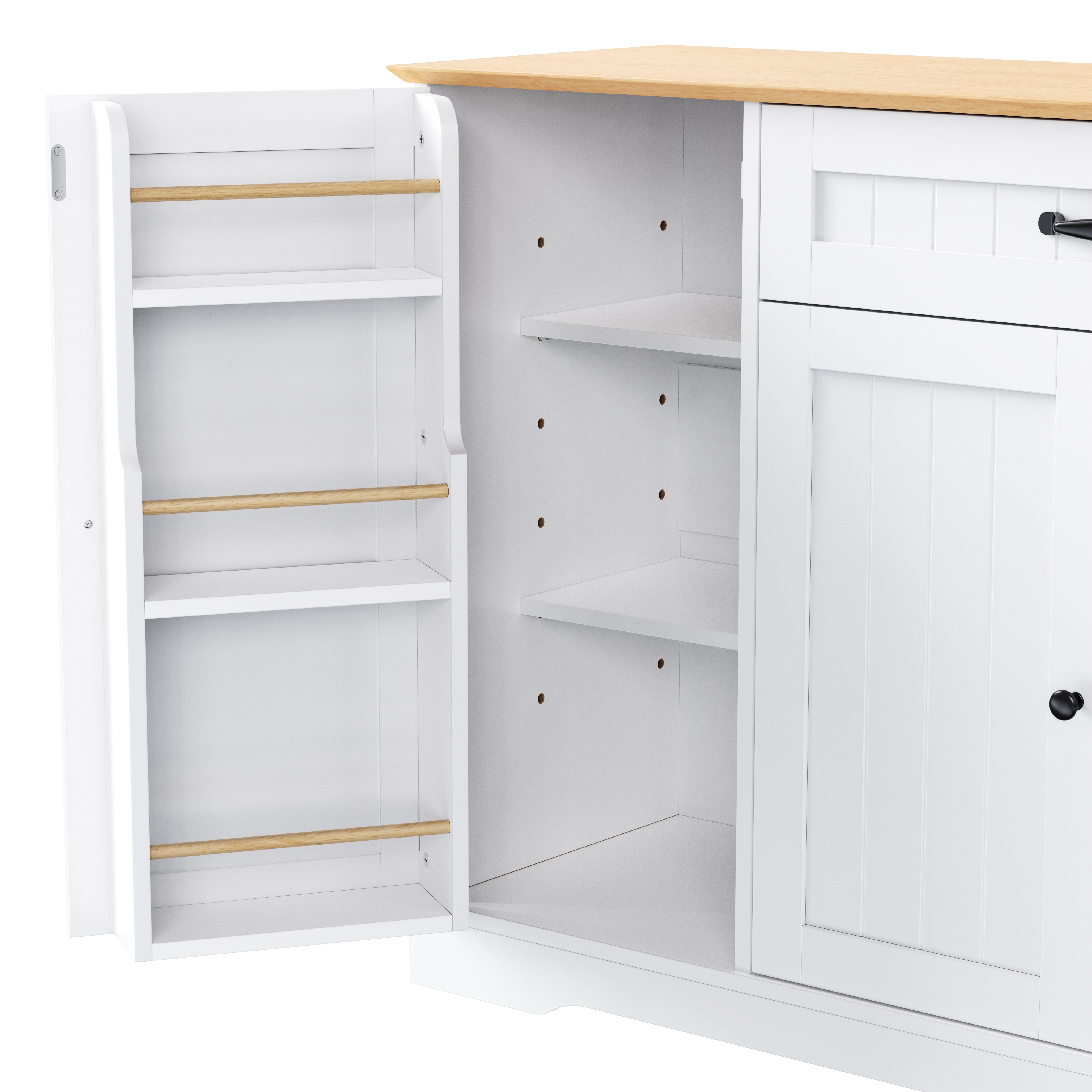 Buffet bahut moderne blanc avec poignées métalliqu - image 10