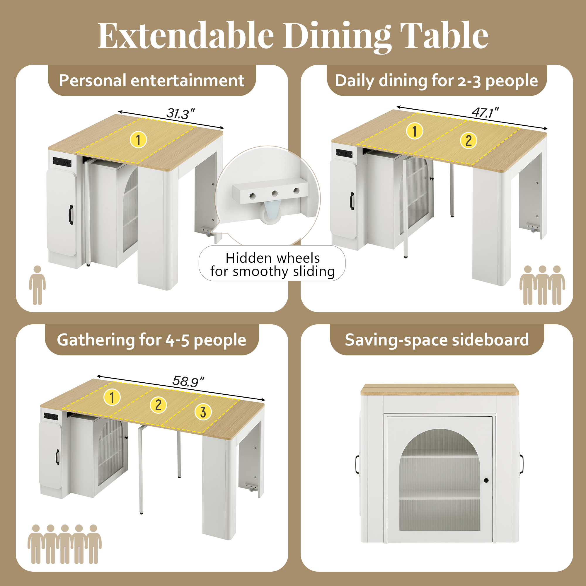 Détail du table haute
