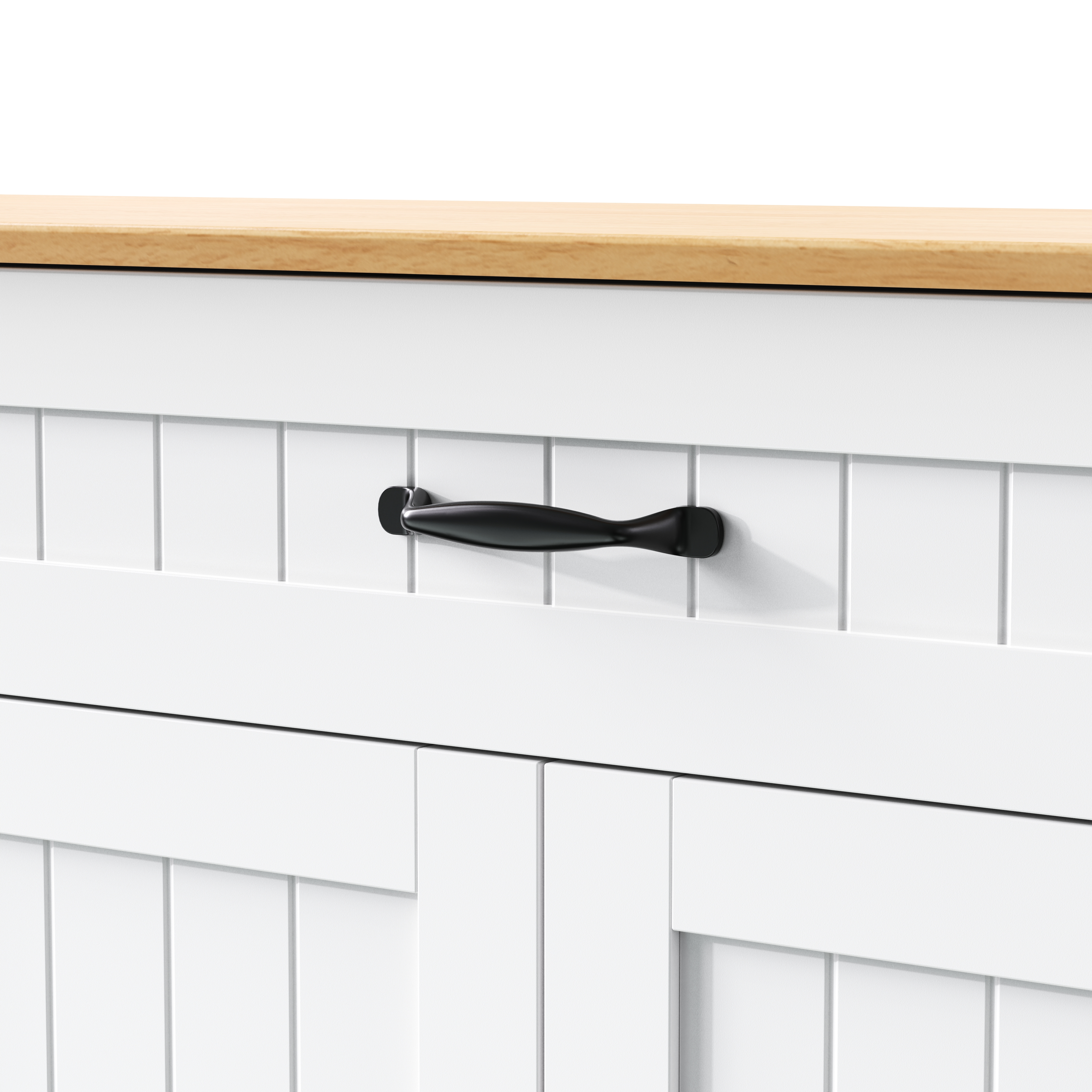 Buffet bahut moderne blanc avec poignées métalliqu - image 12