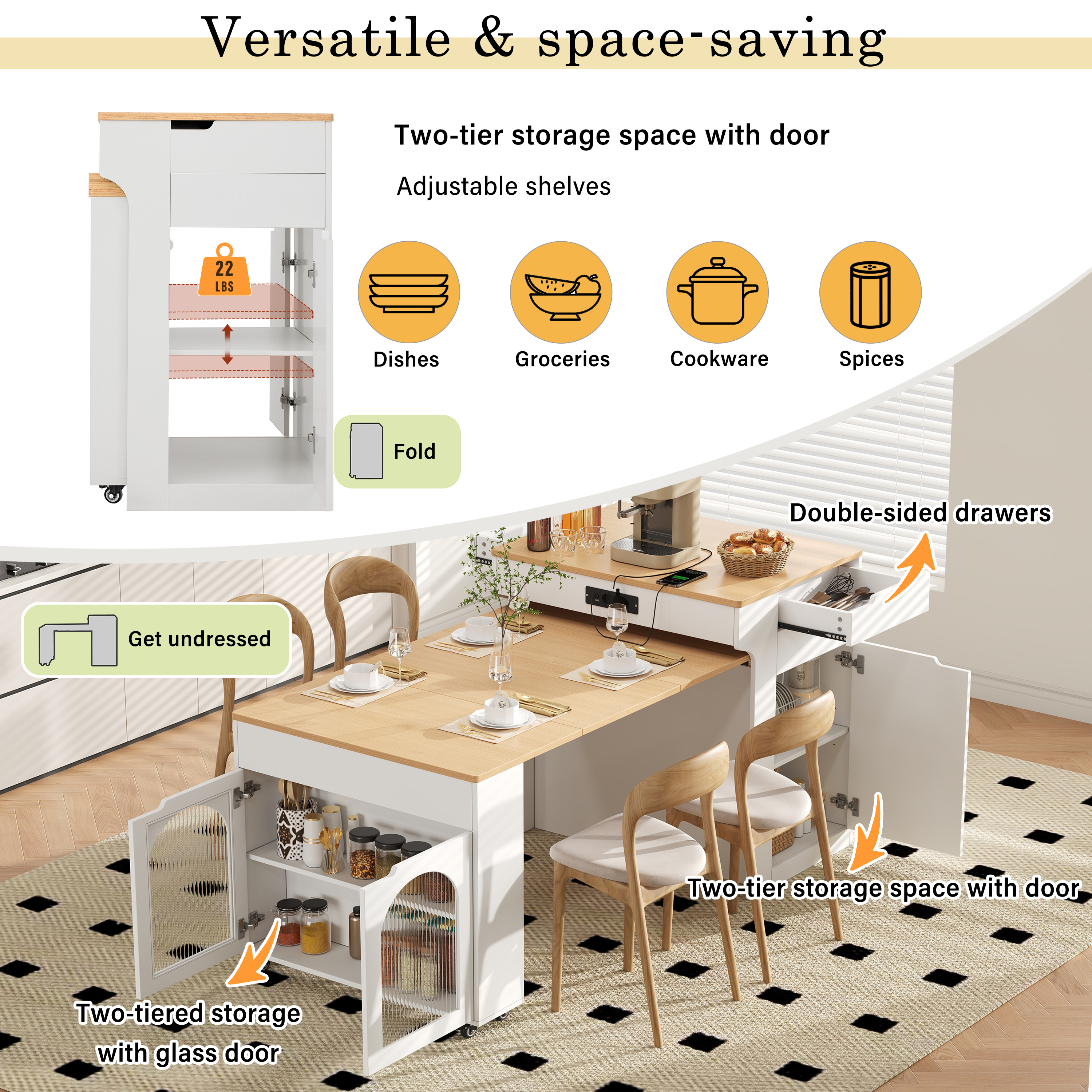 Détail du table haute