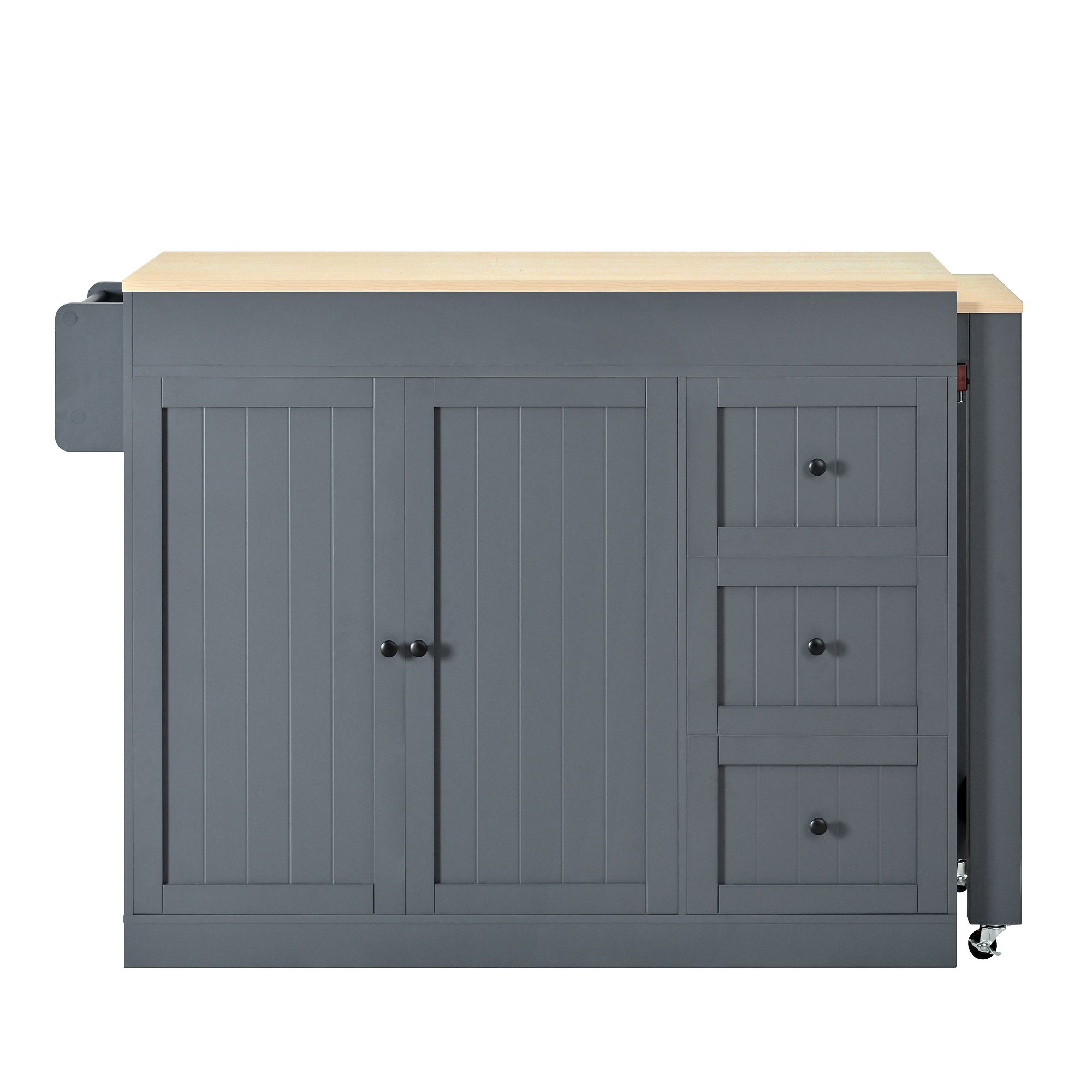 Îlot de cuisine, MDF, gris - vue 1