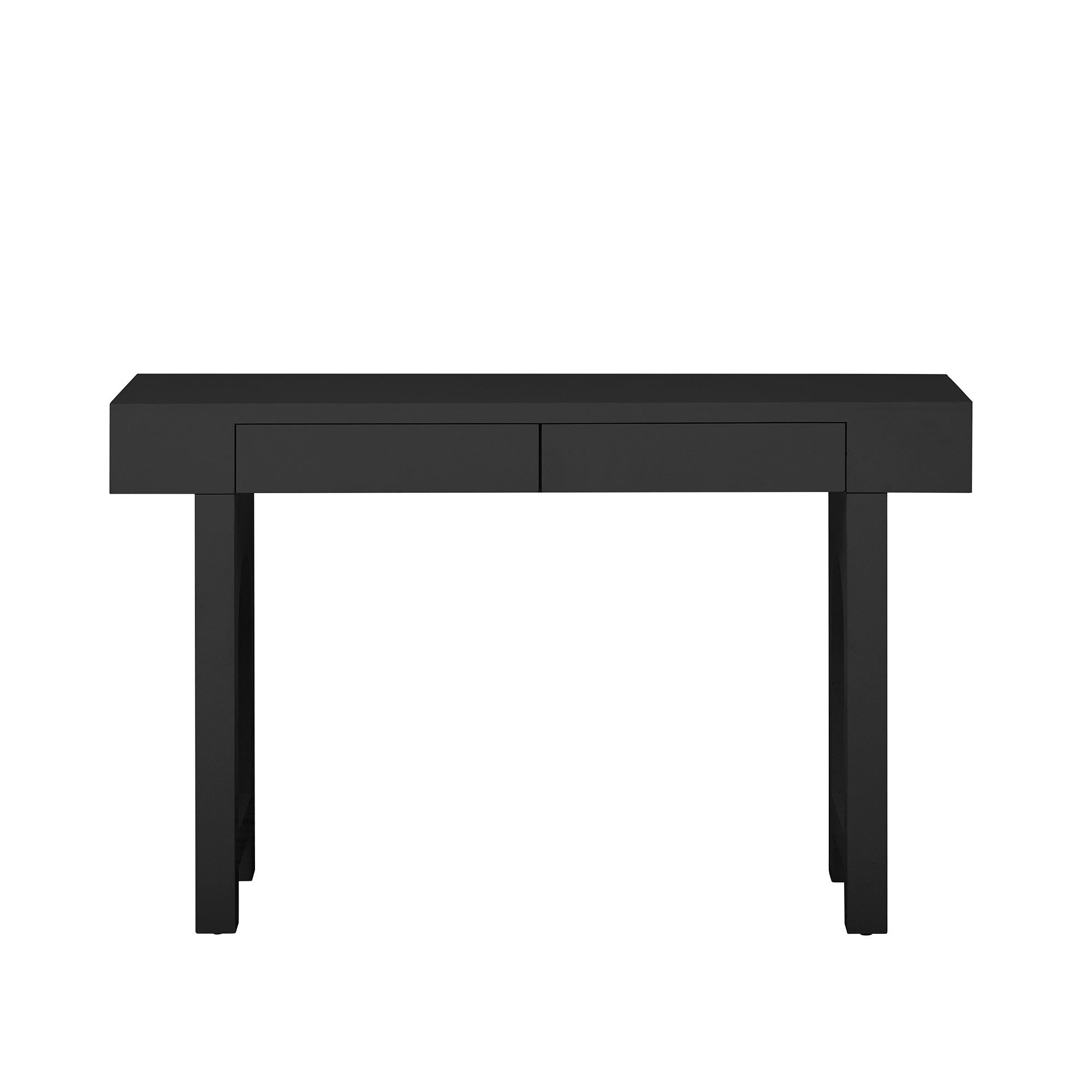 Table basse, avec tiroirs, prises et recharge intégrées, 120 x 35,5 x 76,5 cm, MDF, noir - vue 2