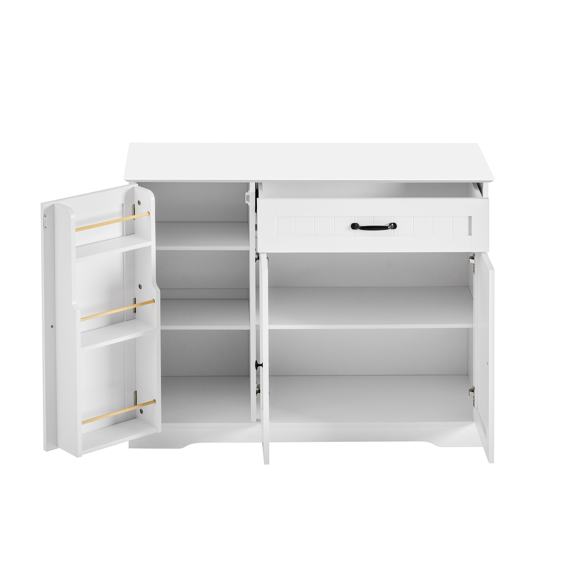 Buffet bahut moderne blanc avec poignées métalliqu - image 7
