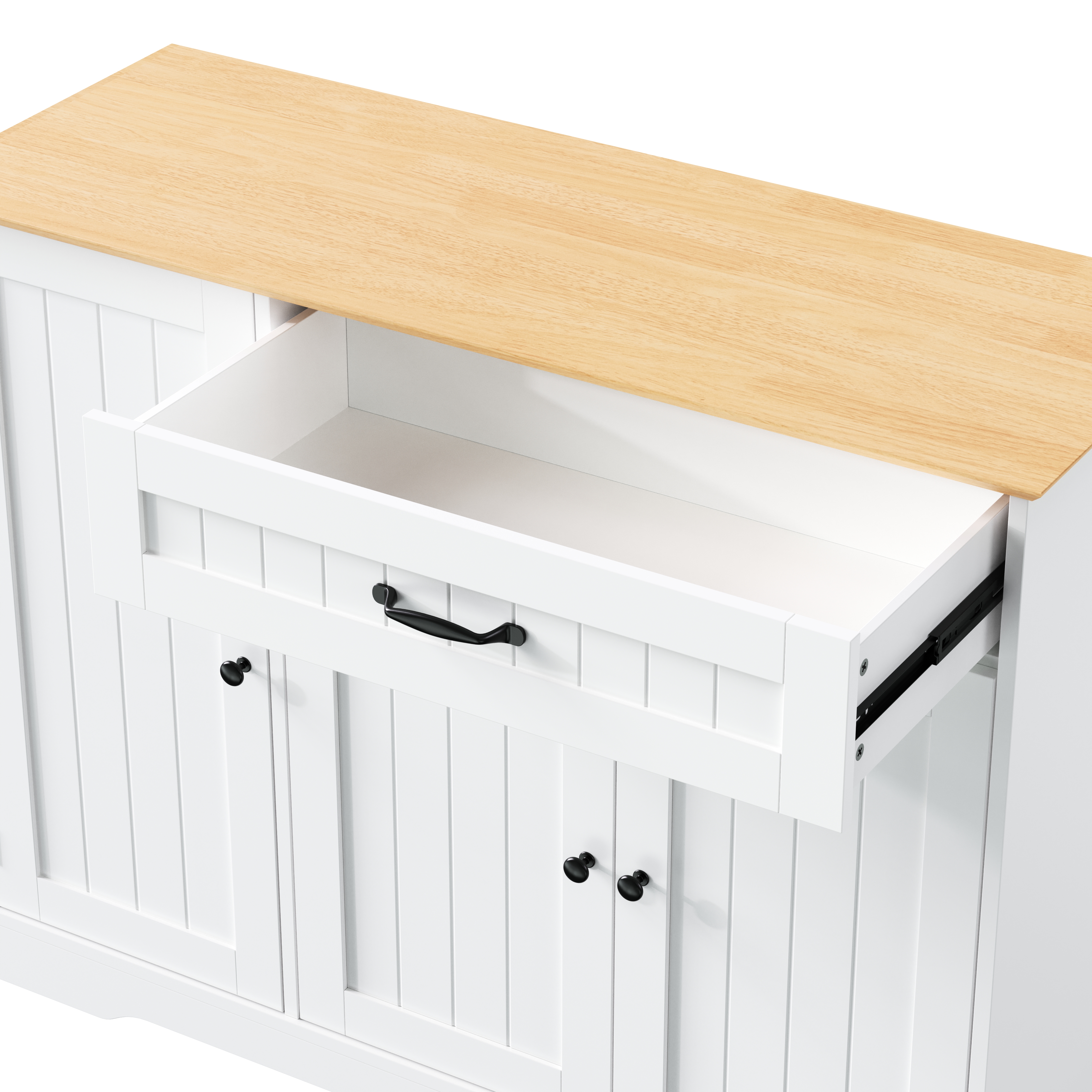 Buffet bahut moderne blanc avec poignées métalliqu - image 11
