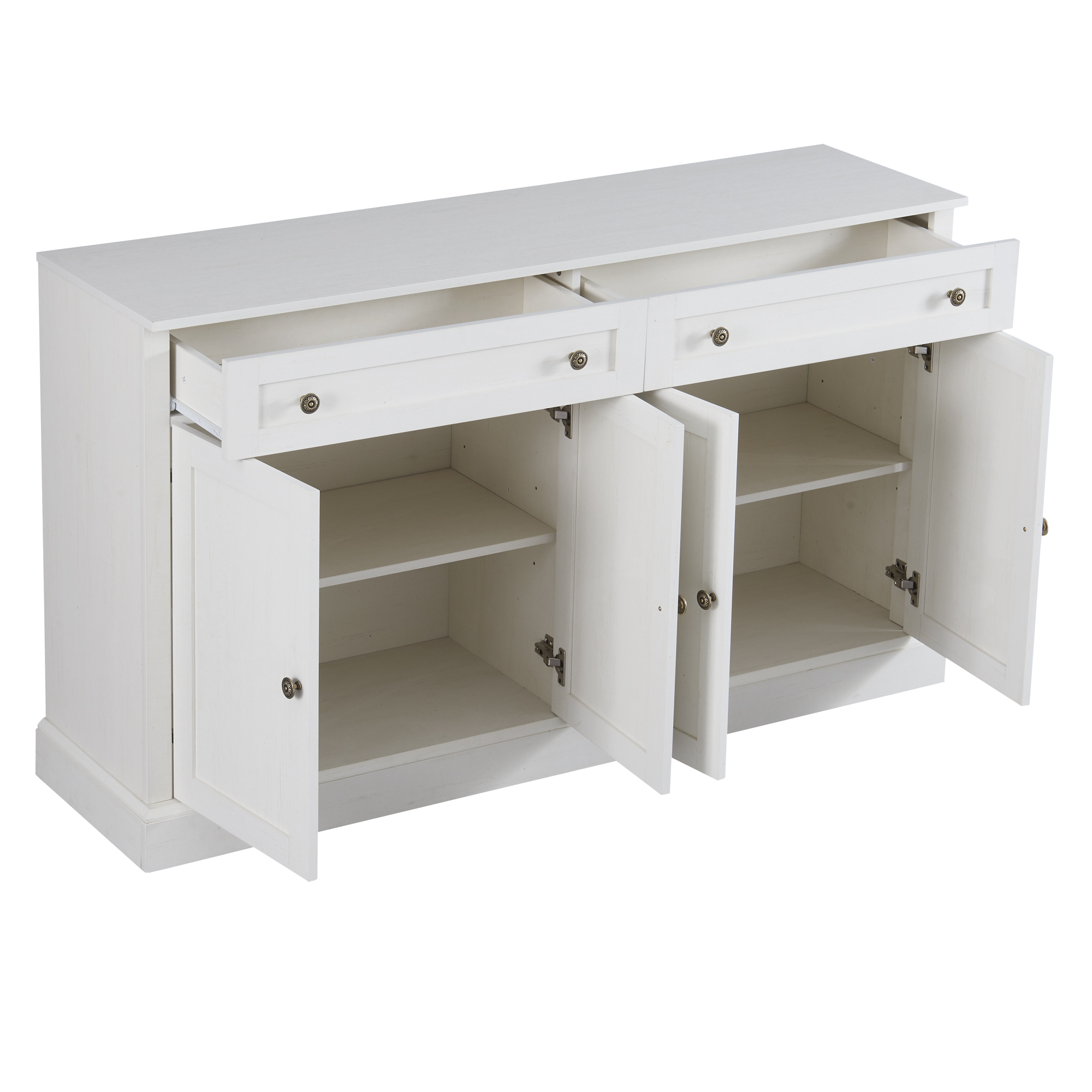 Grand buffet 4 portes et 2 tiroirs avec corps blan - image 14