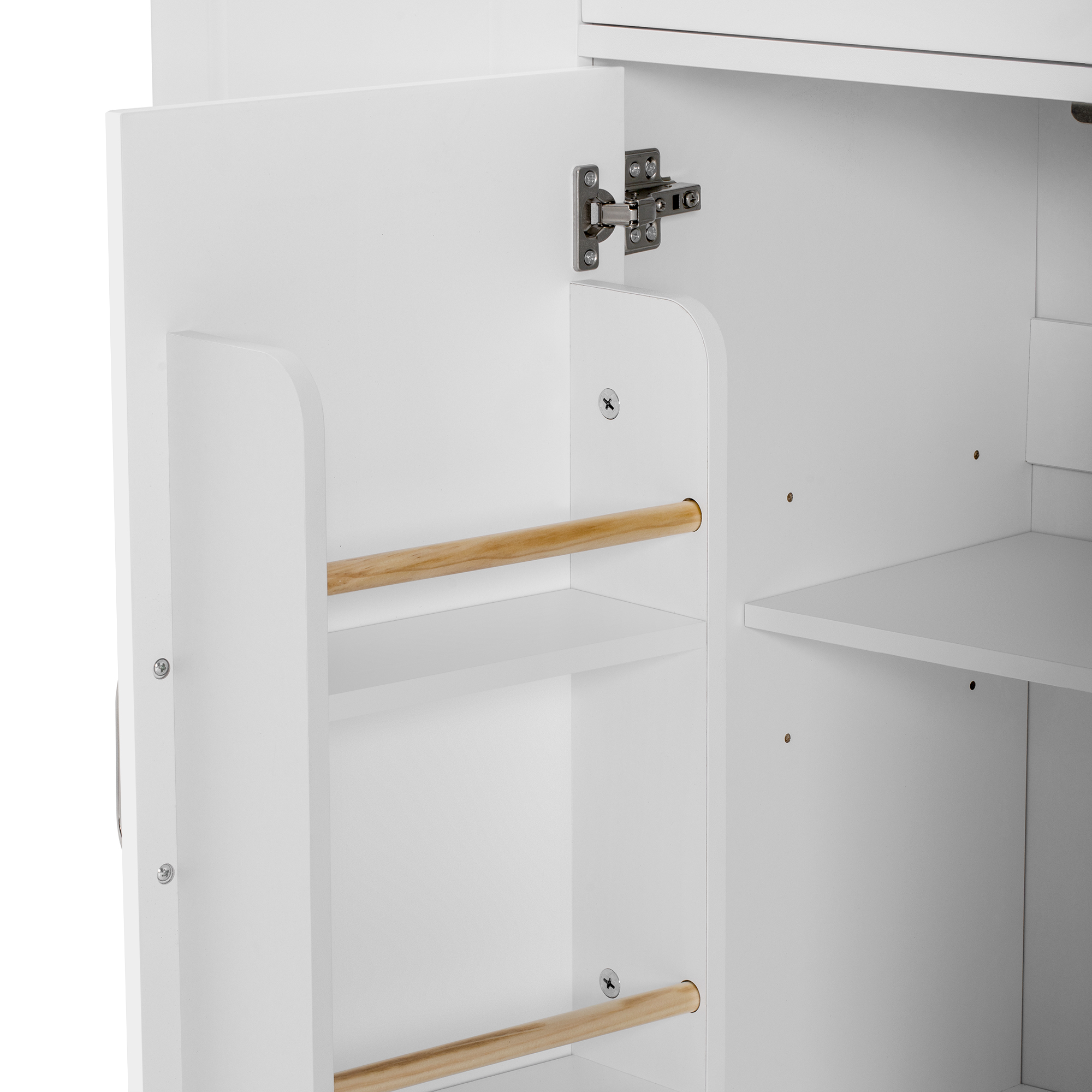Îlot de cuisine moderne avec plan de travail escamotable 120×40-70 cm, prise intégrée, rangements flexibles, poubelle intégrée, pour cuisine, design européen, beaucoup de stockage, style fonctionnel élégant - image 18