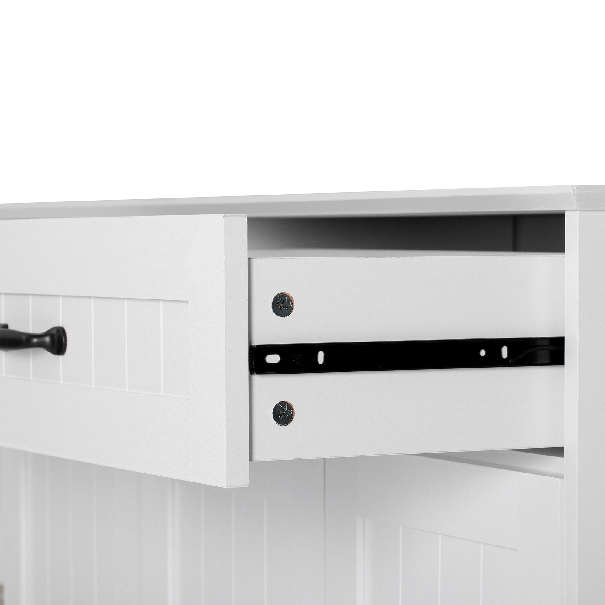 Buffet bahut moderne blanc avec poignées métalliqu - image 14