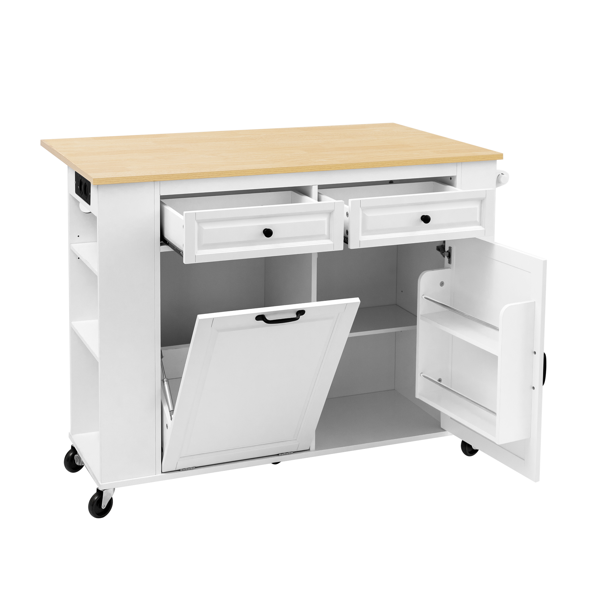 Îlot de cuisine moderne avec plan de travail dépli - image 7