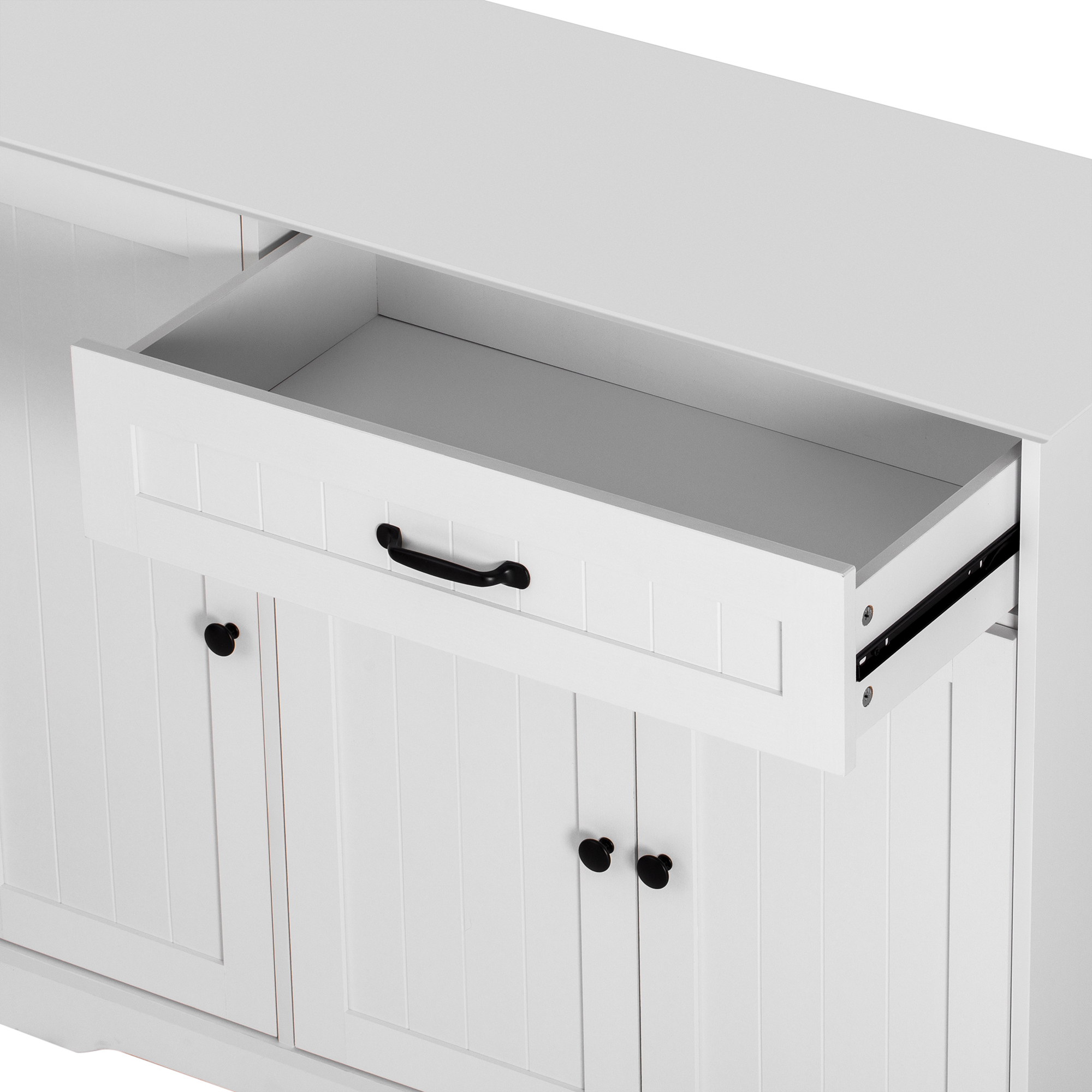 Buffet bahut moderne blanc avec poignées métalliqu - image 11