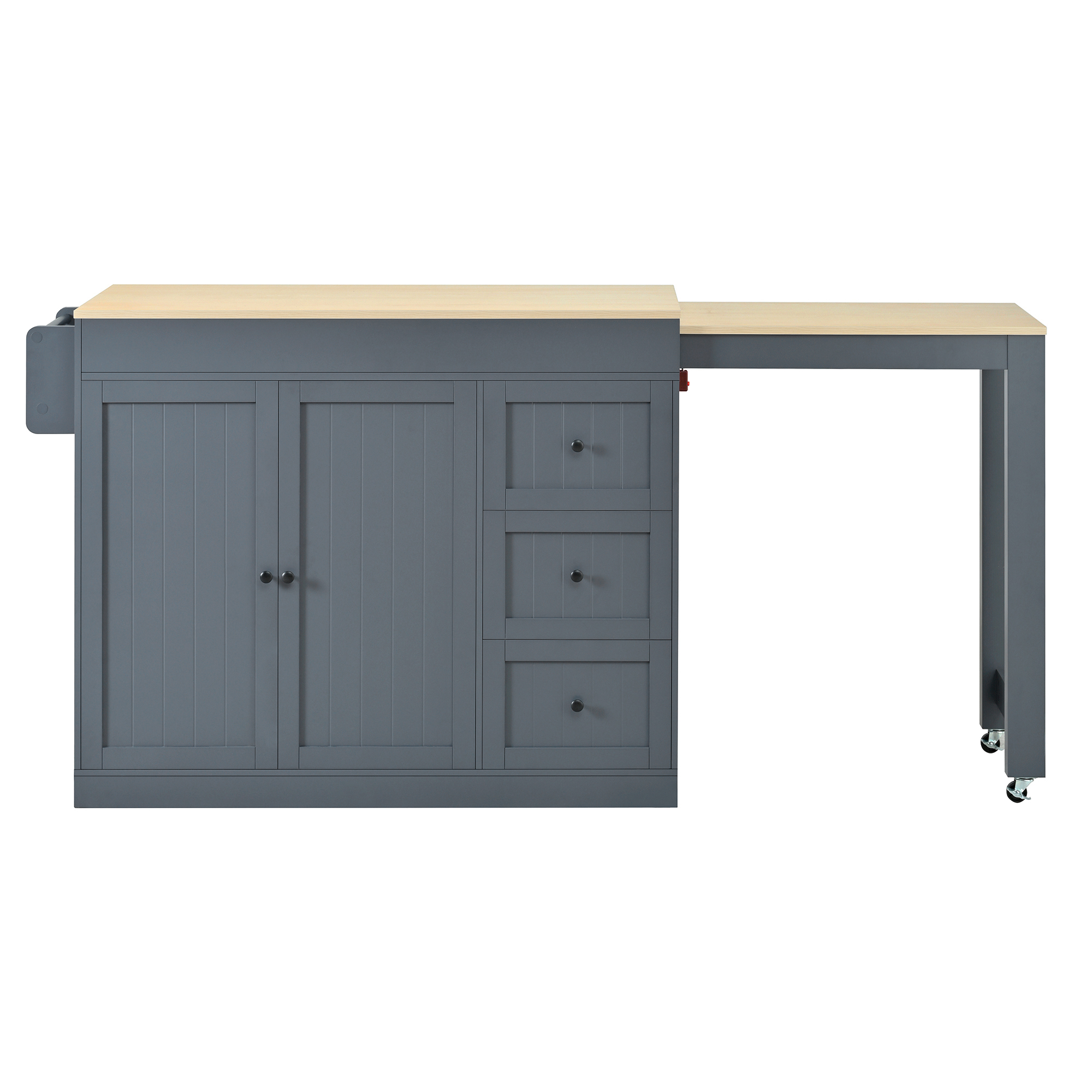 Îlot de cuisine, MDF, gris - vue 2