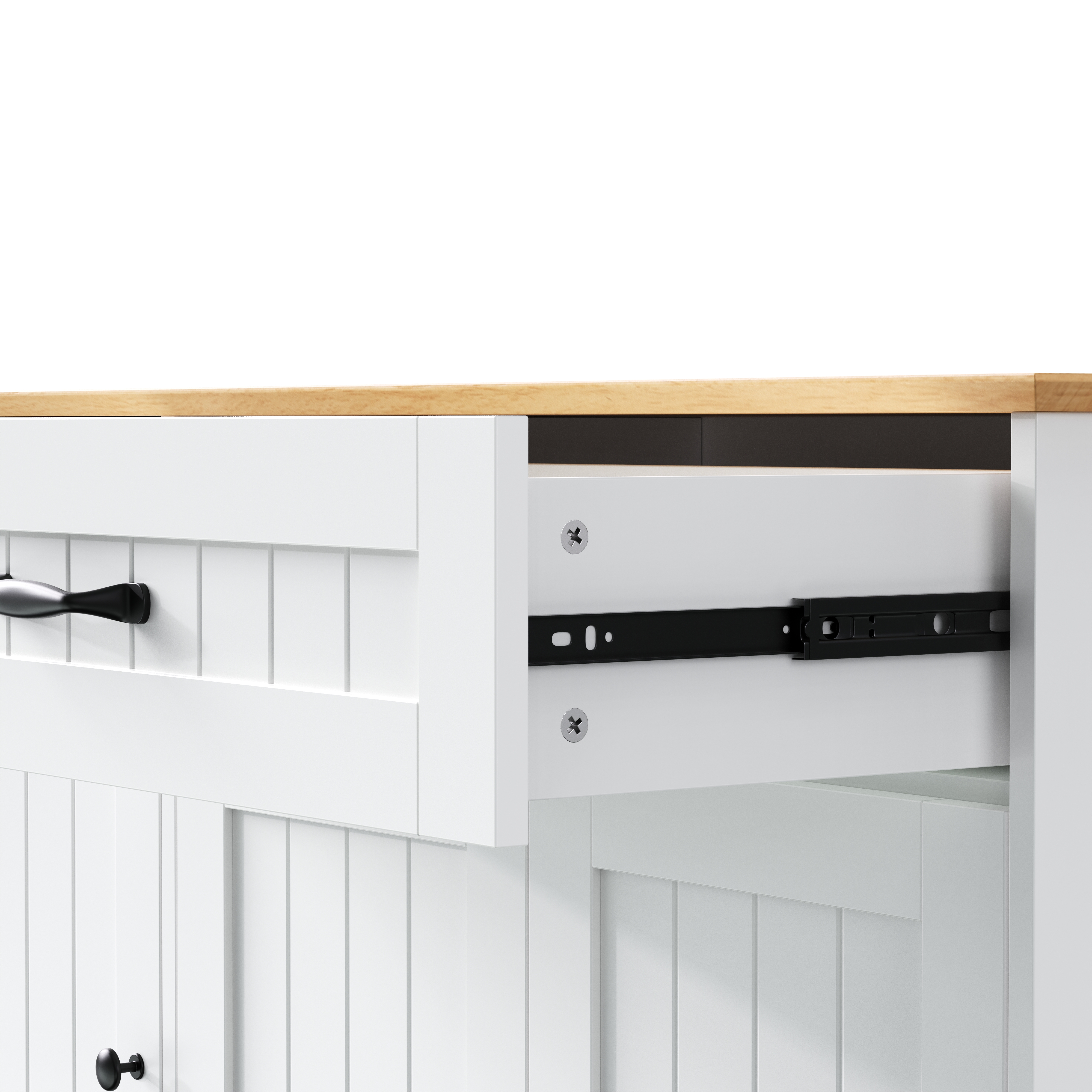 Buffet bahut moderne blanc avec poignées métalliqu - image 14