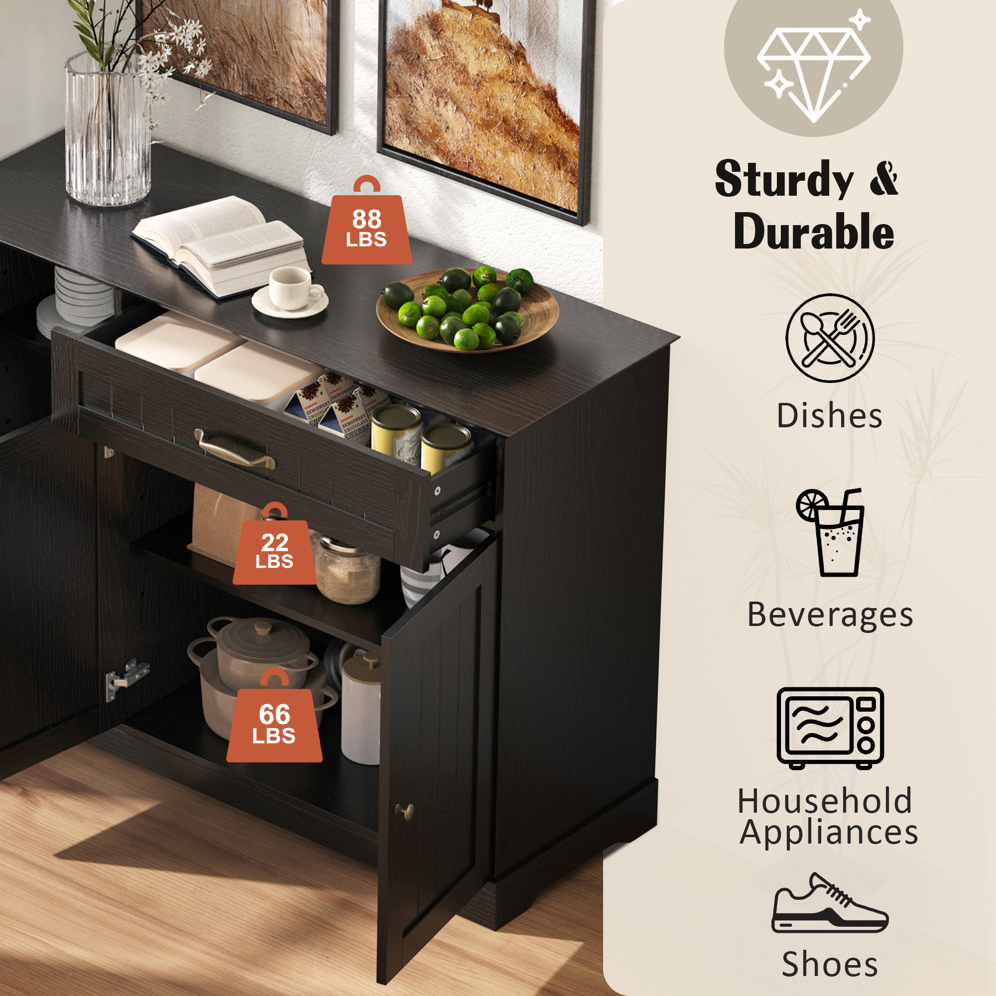 Détail du buffet