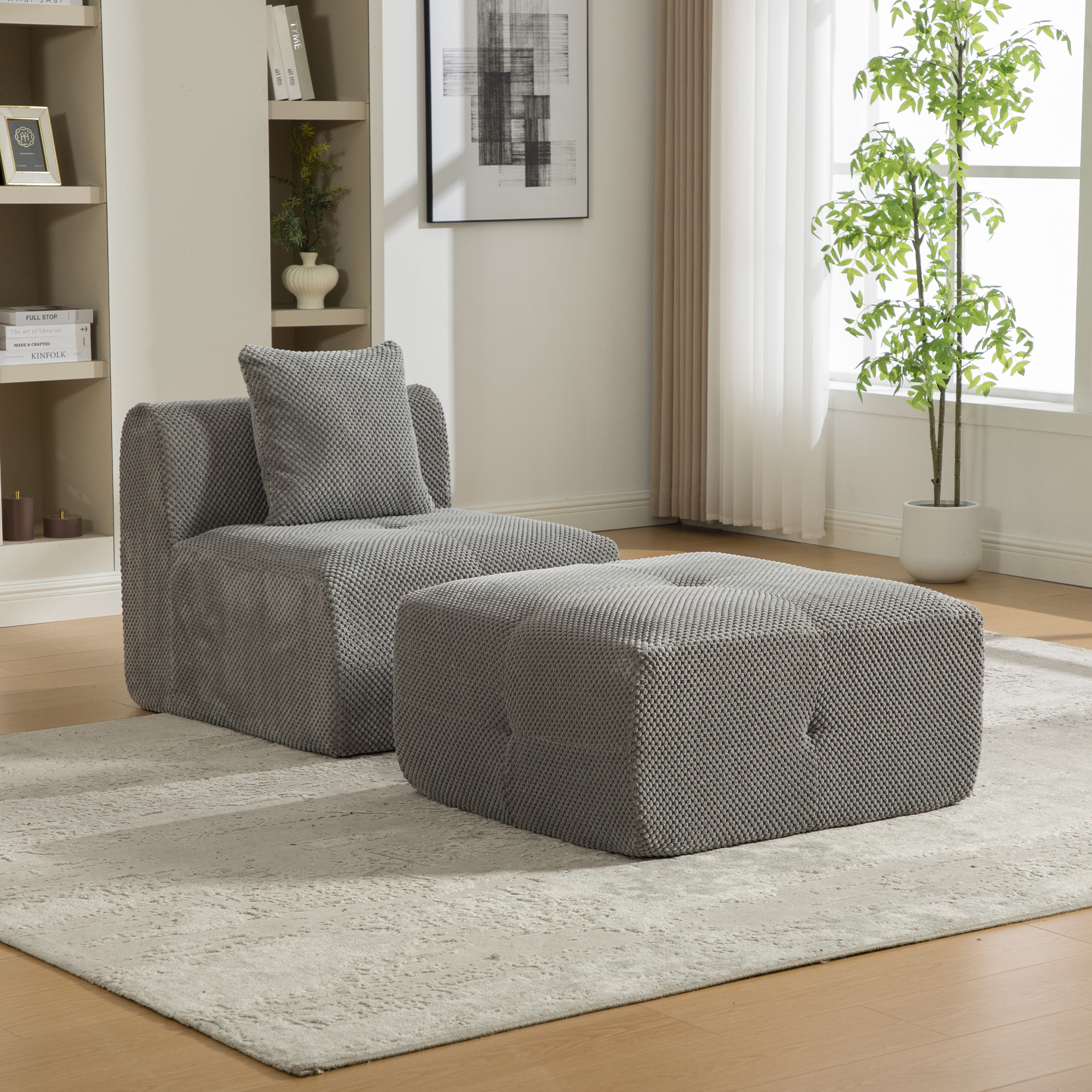 Modulares Kompressionssofa aus Tissu-Stoff, gef