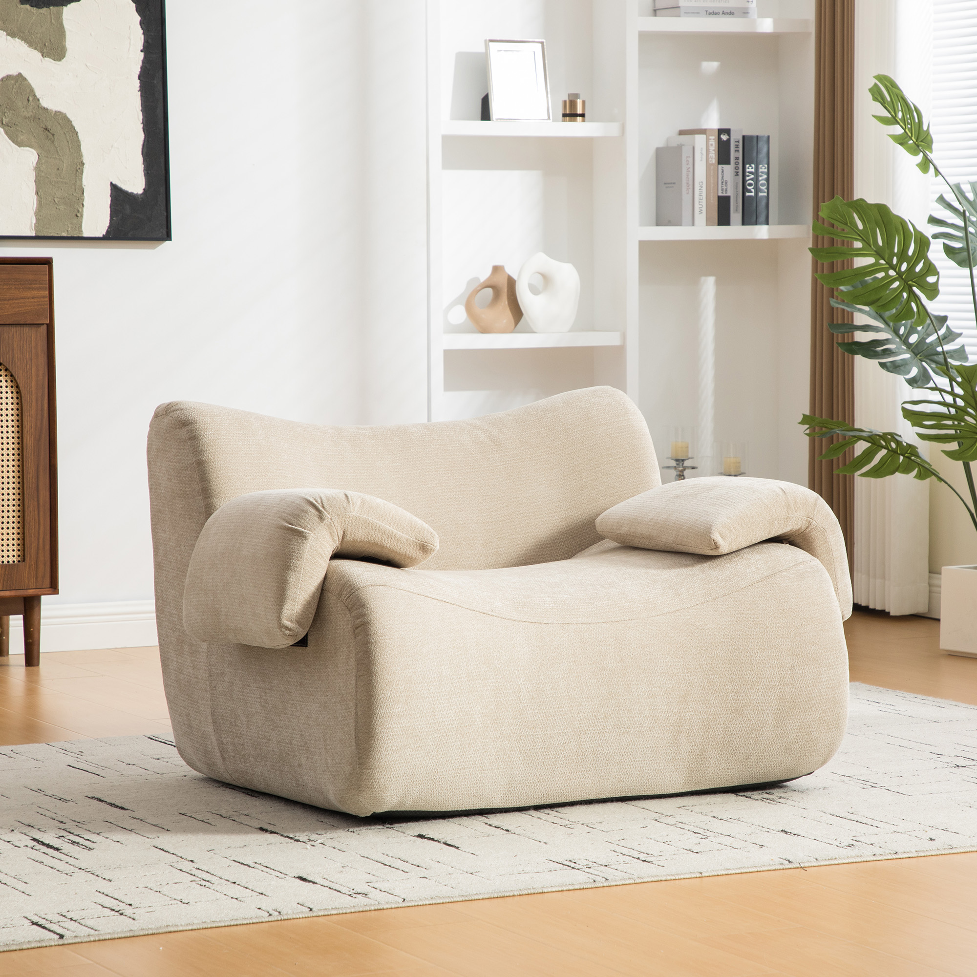 Modulares Kompressionssofa aus Chenille-Stoff, gef