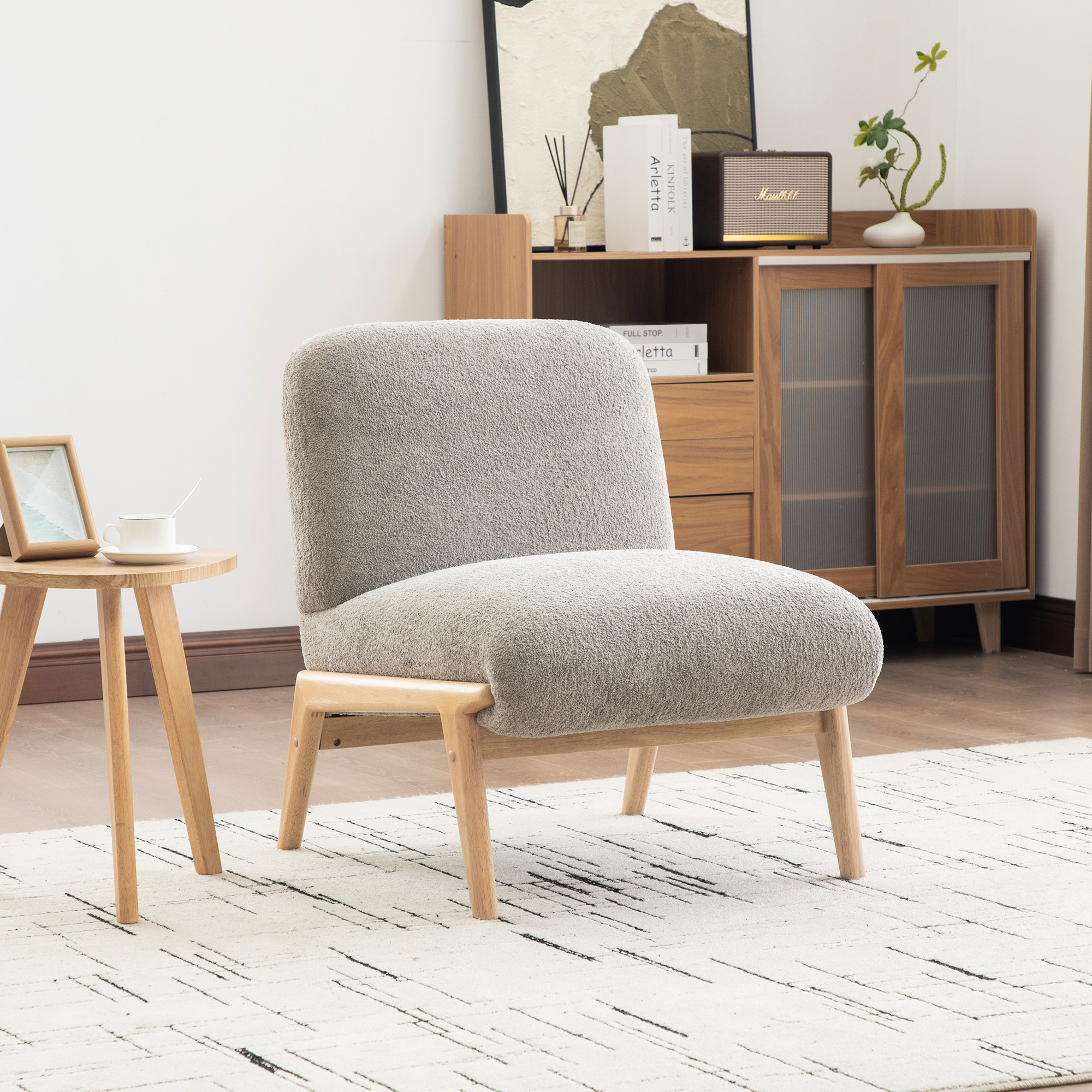 Skandinavischer Stoff-Loungesessel – Weicher Cheni