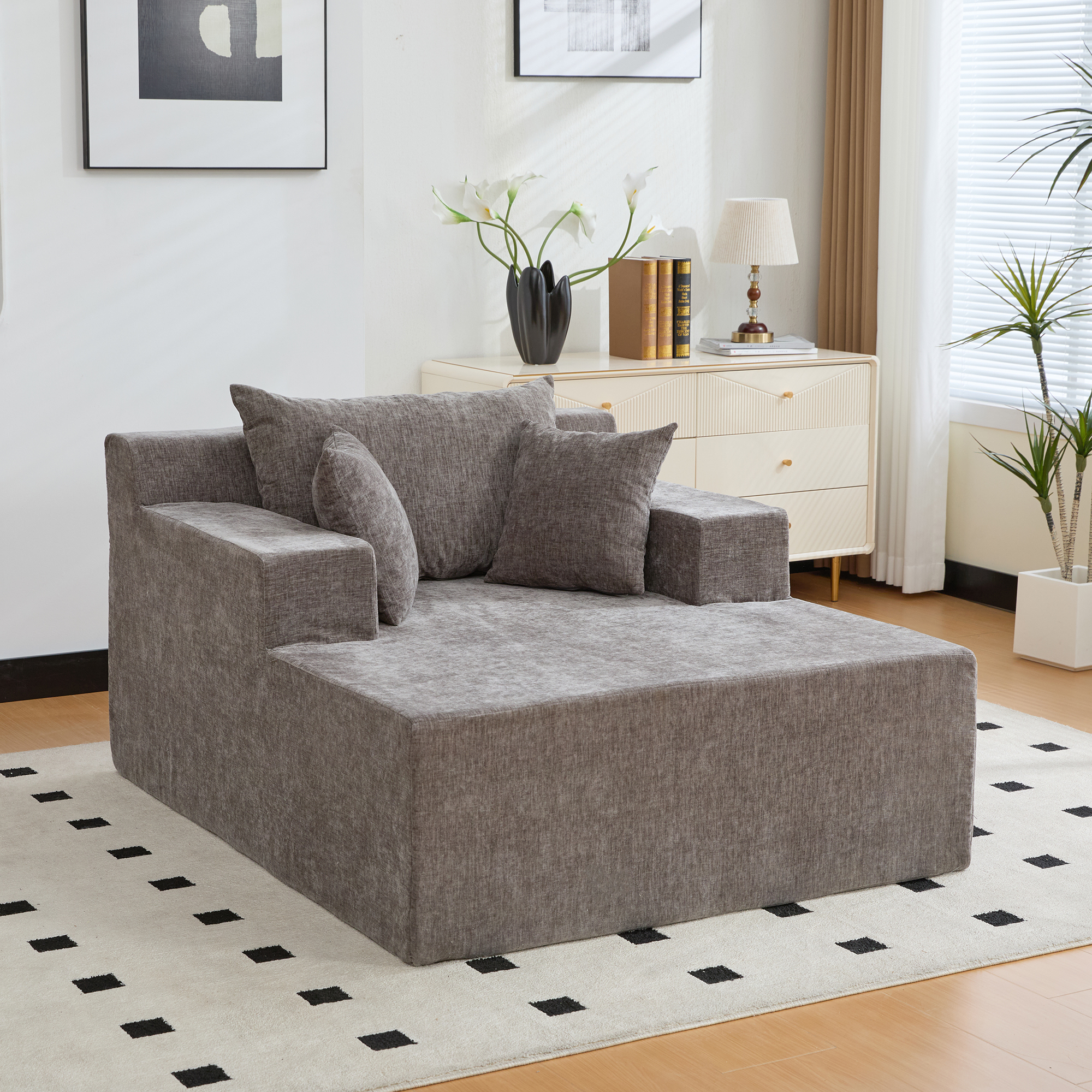 Modulares Kompressionssofa aus Tissu-Stoff, gef