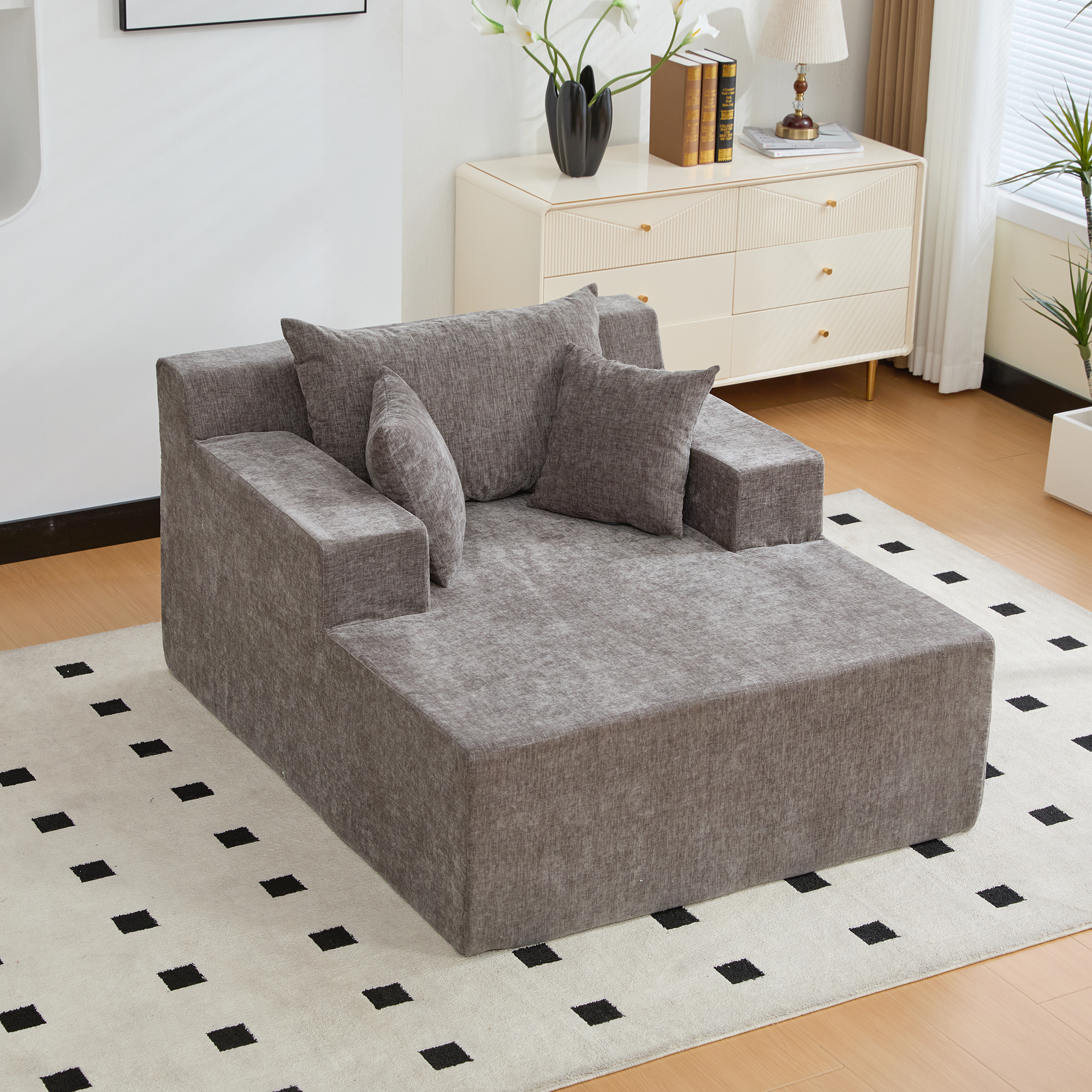 Modulares Kompressionssofa aus Tissu-Stoff, gef