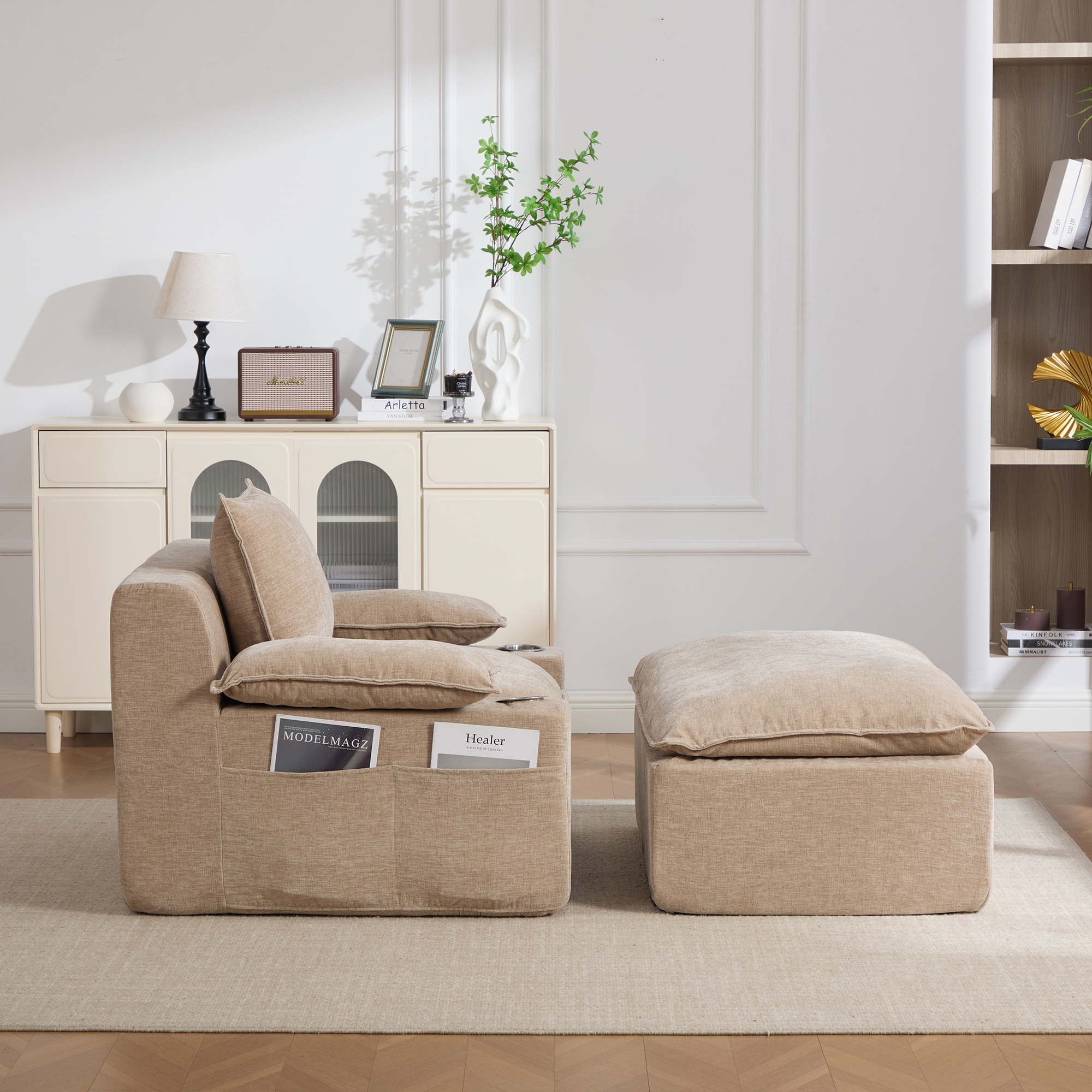 Tissu Relaxsessel Chaiselongue, Vakuumverpackt 