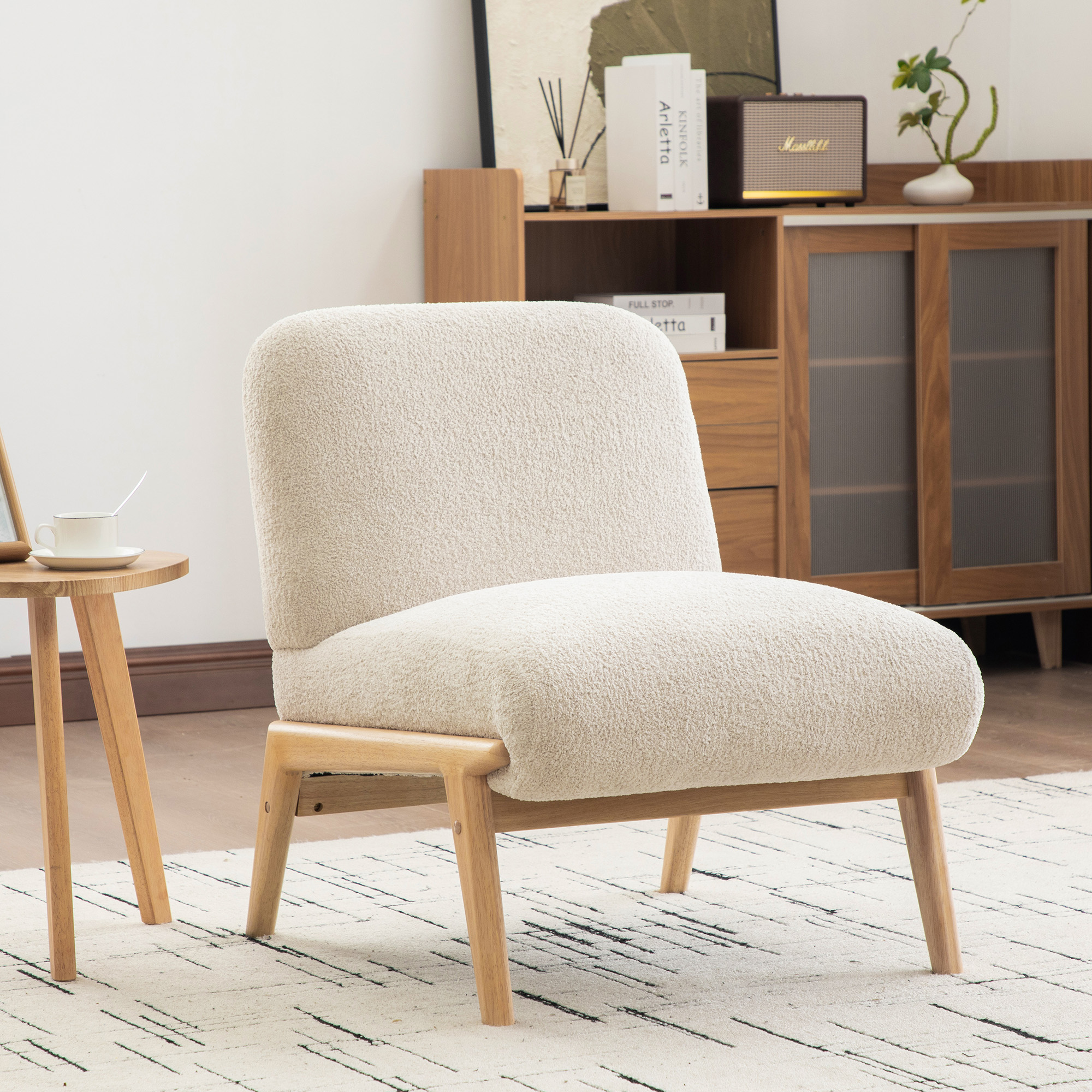 Skandinavischer Stoff-Loungesessel – Weicher Cheni