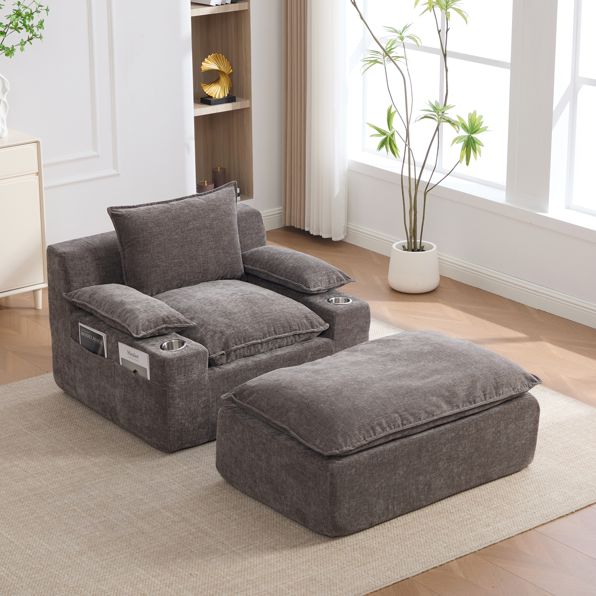 Tissu Relaxsessel Chaiselongue, Vakuumverpackt 