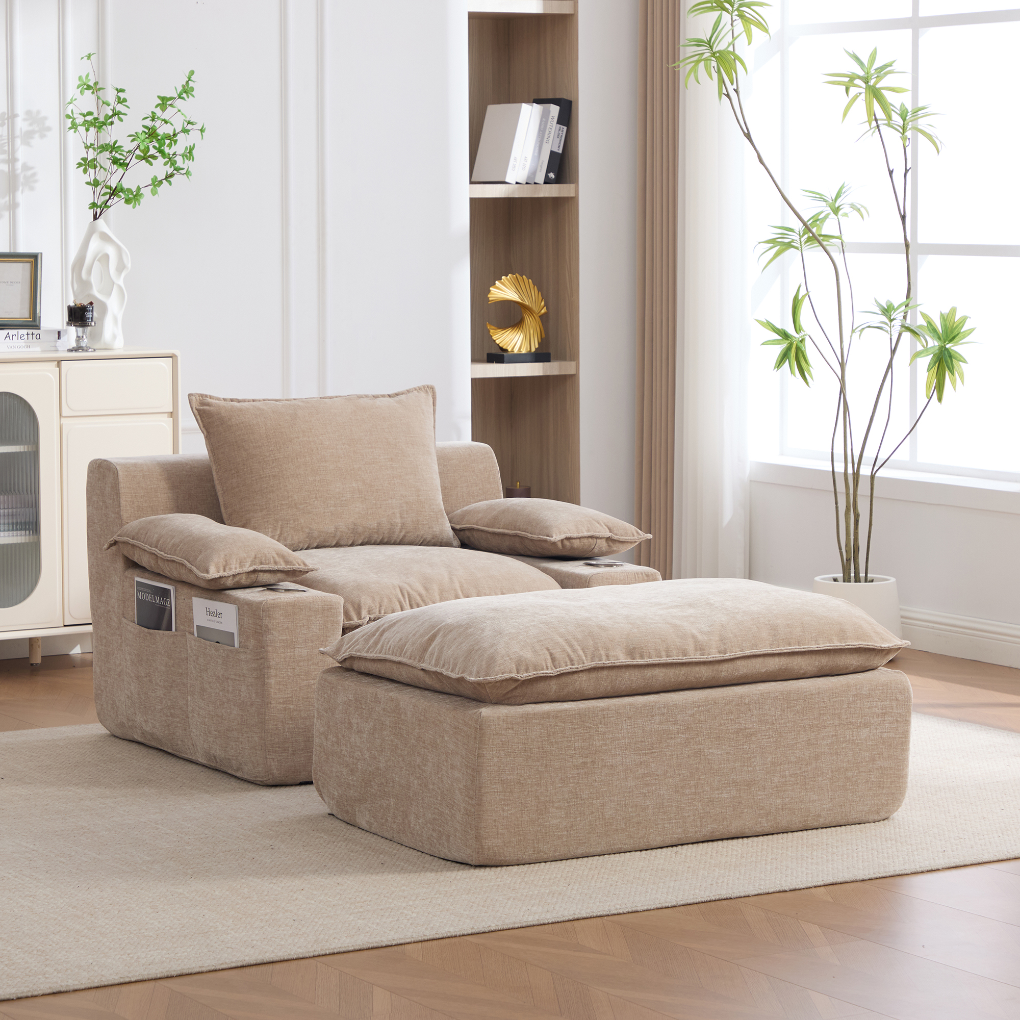 Tissu Relaxsessel Chaiselongue, Vakuumverpackt 