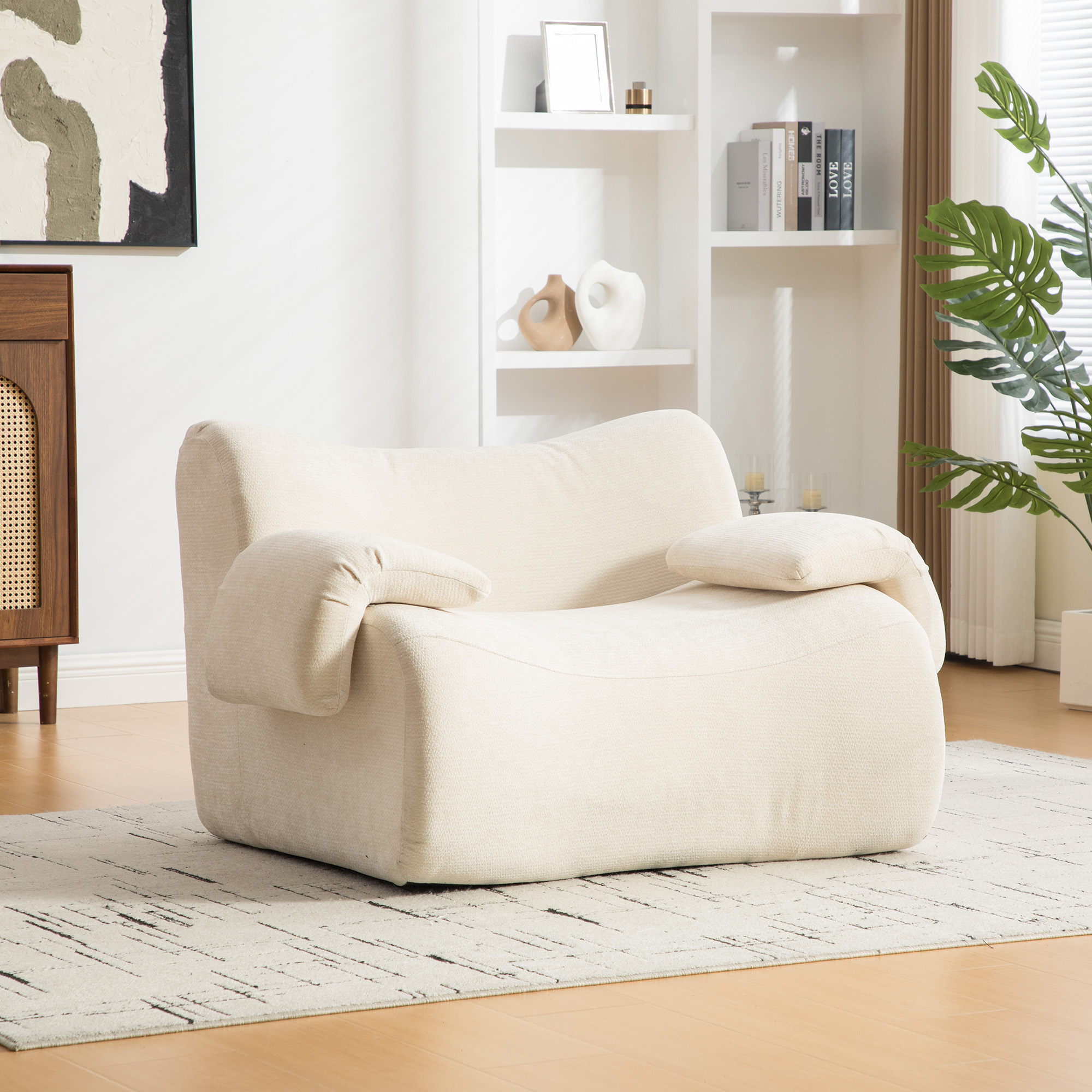 Modulares Kompressionssofa aus Chenille-Stoff, gef