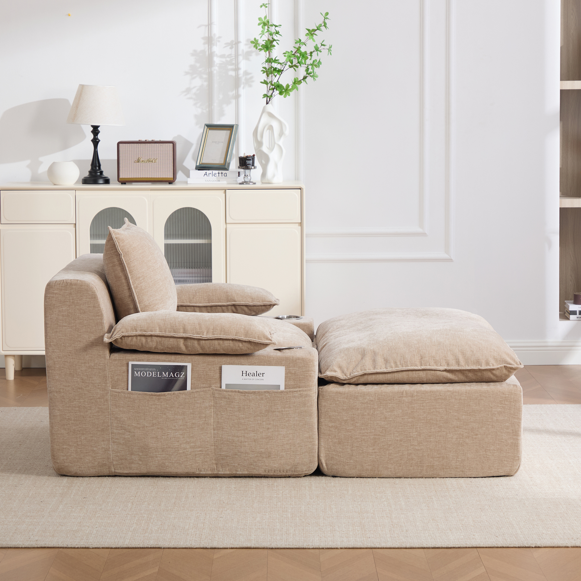 Tissu Relaxsessel Chaiselongue, Vakuumverpackt 