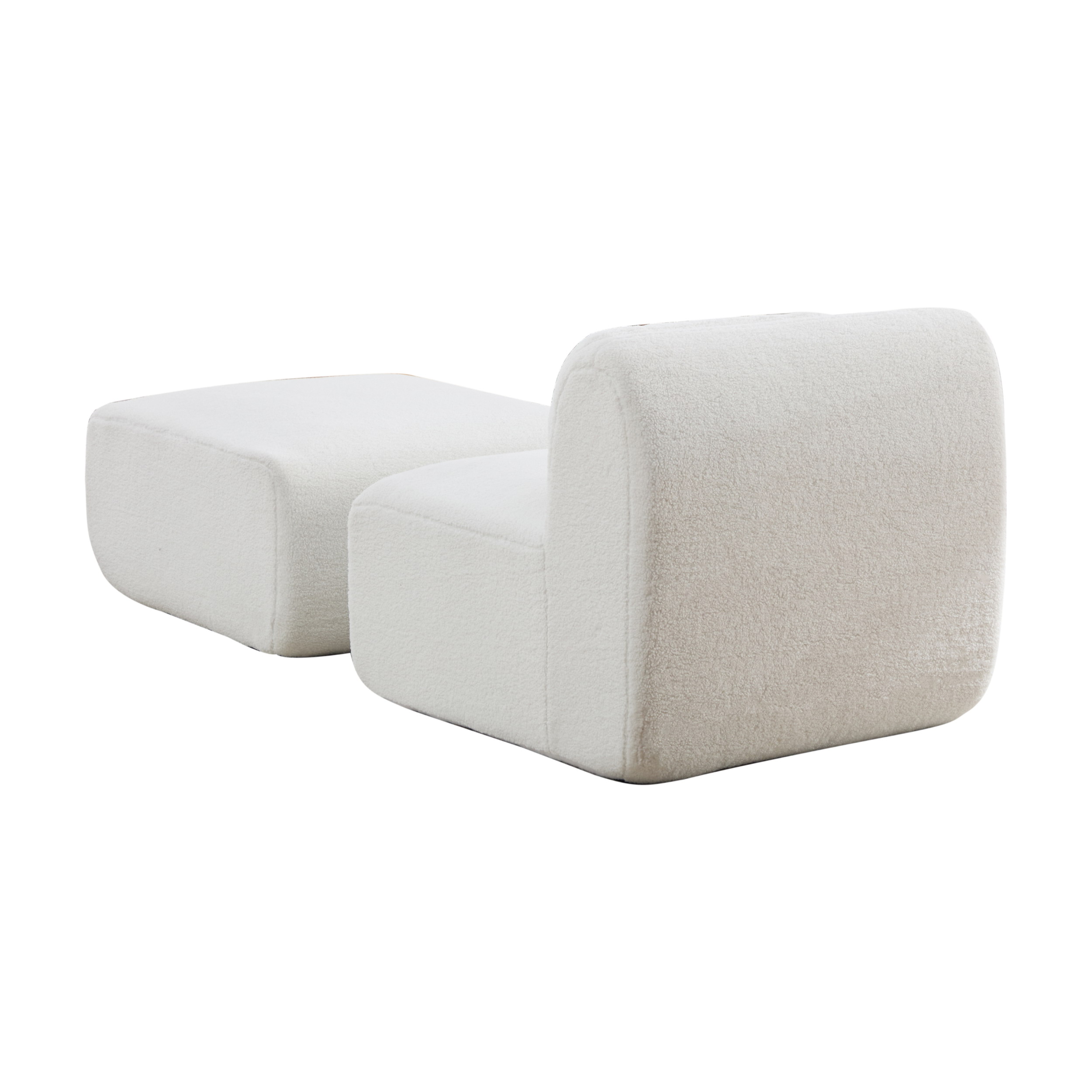 Canapé modulaire sans os 'Cloud' en tissu chenille - image 4