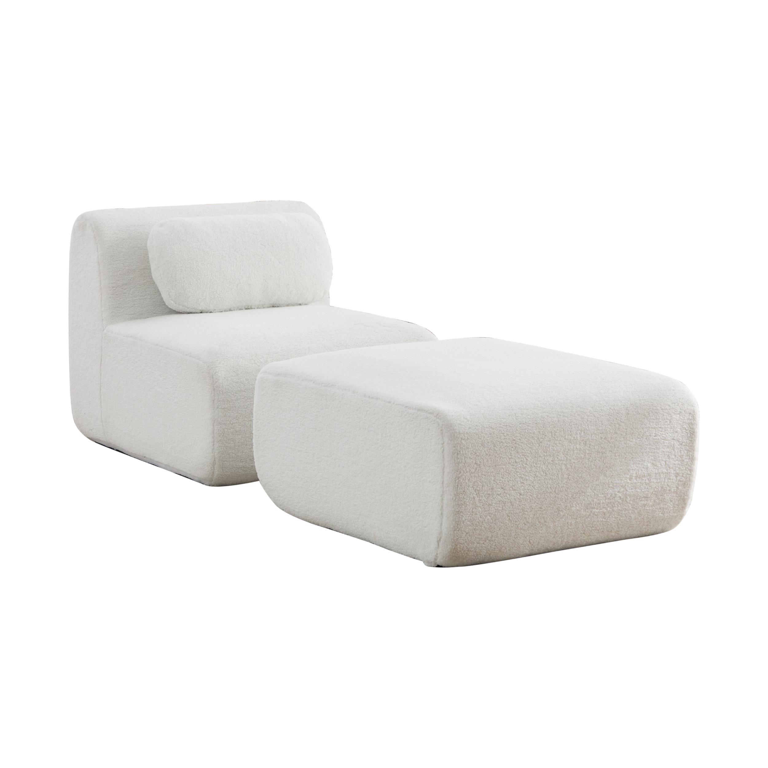 Canapé modulaire sans os 'Cloud' en tissu chenille - image 5