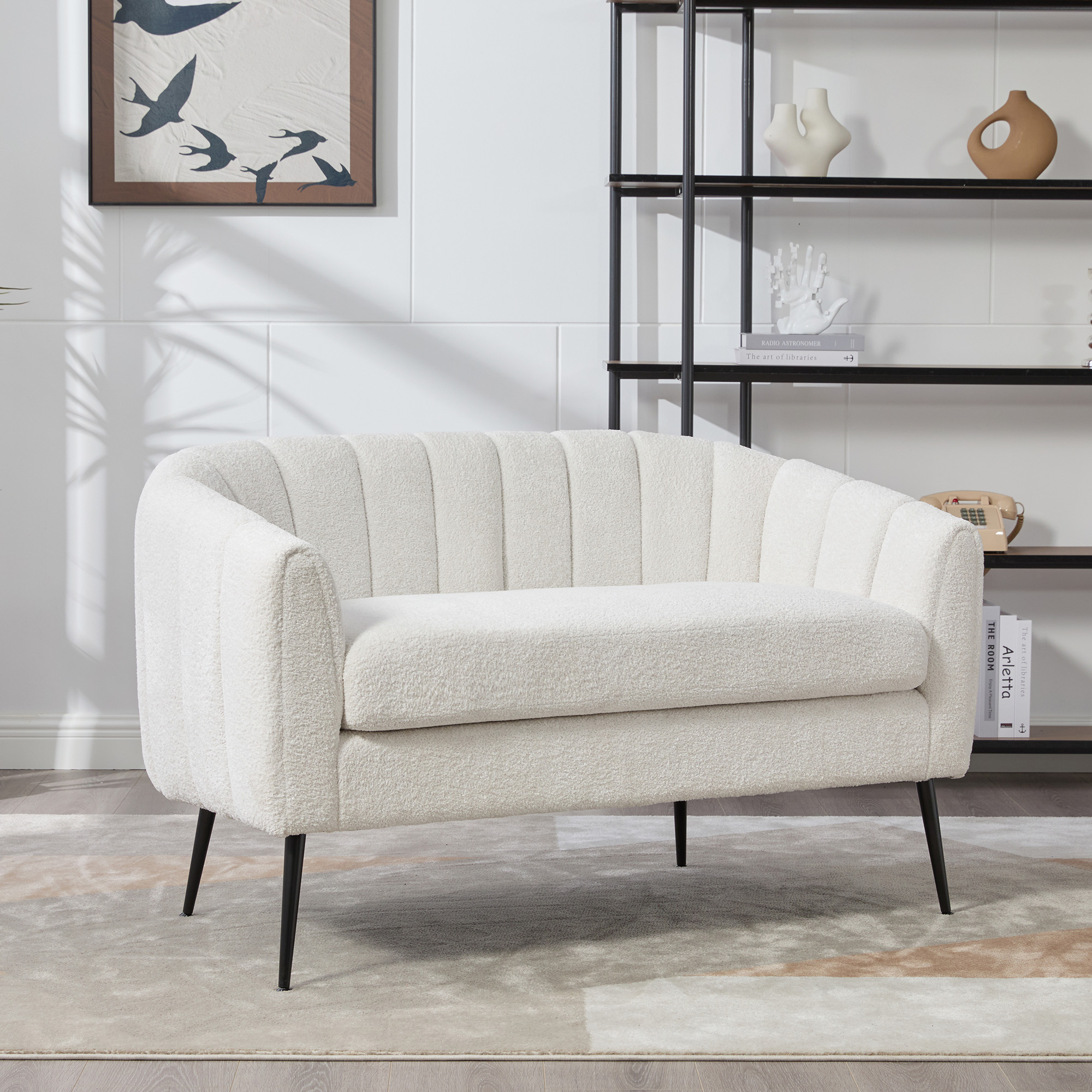 Chenille-Polster-Mini-Liegesofa (Akzentsofa), mode