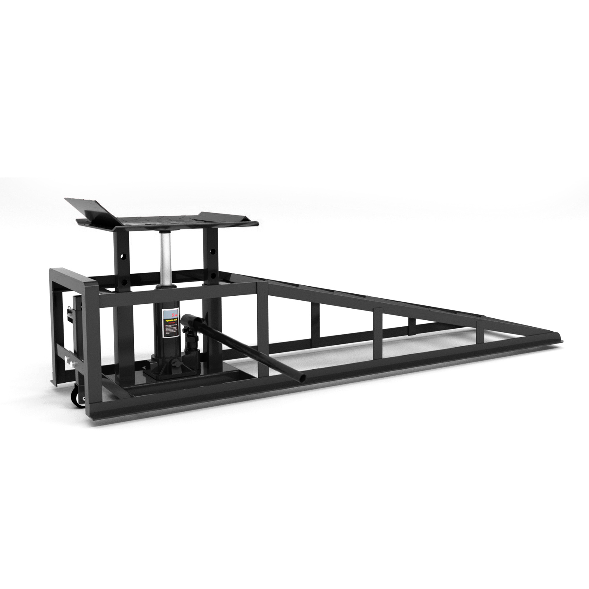 Pompes hydrauliques 5 tonnes et roulettes escamotables