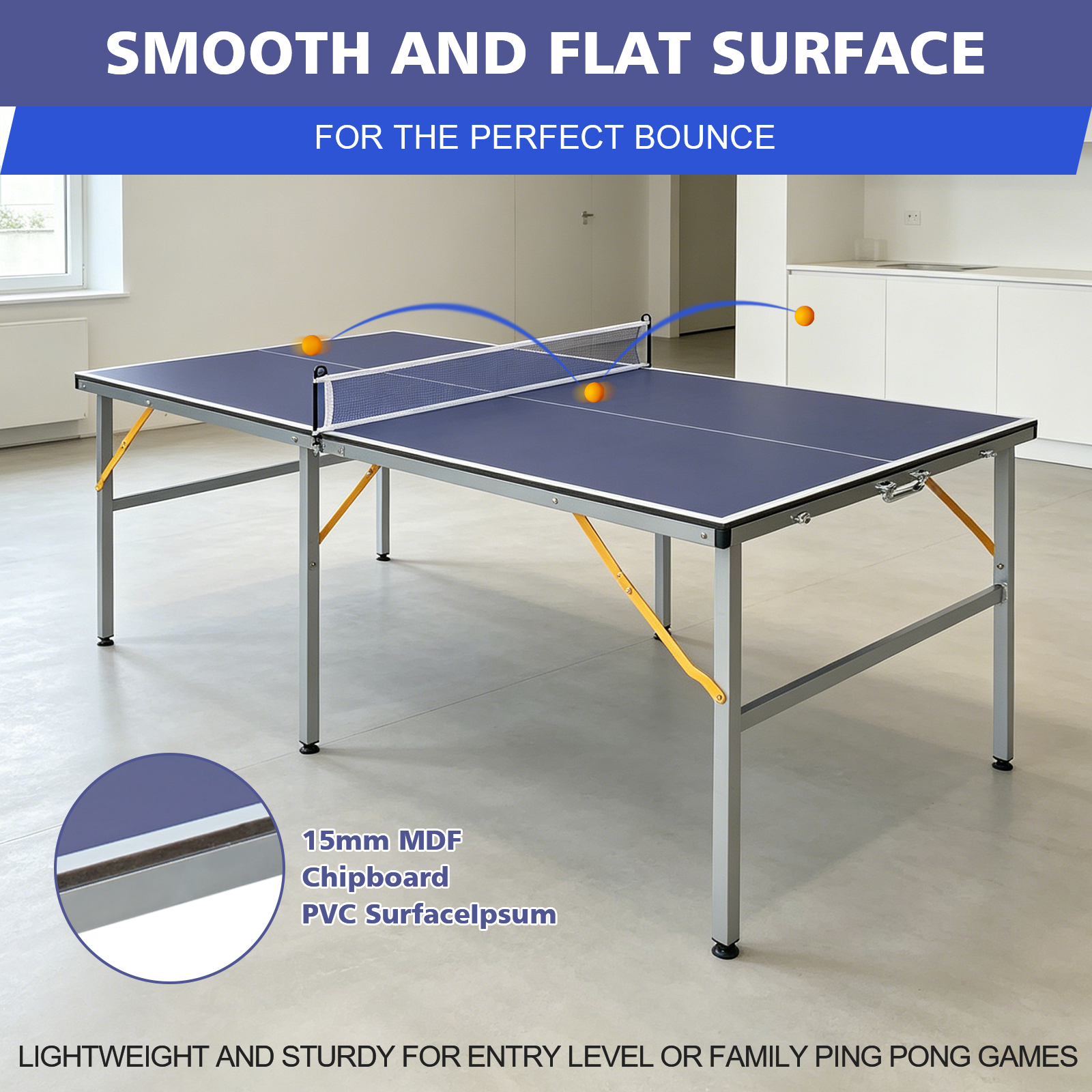Détail du table de tennis de table