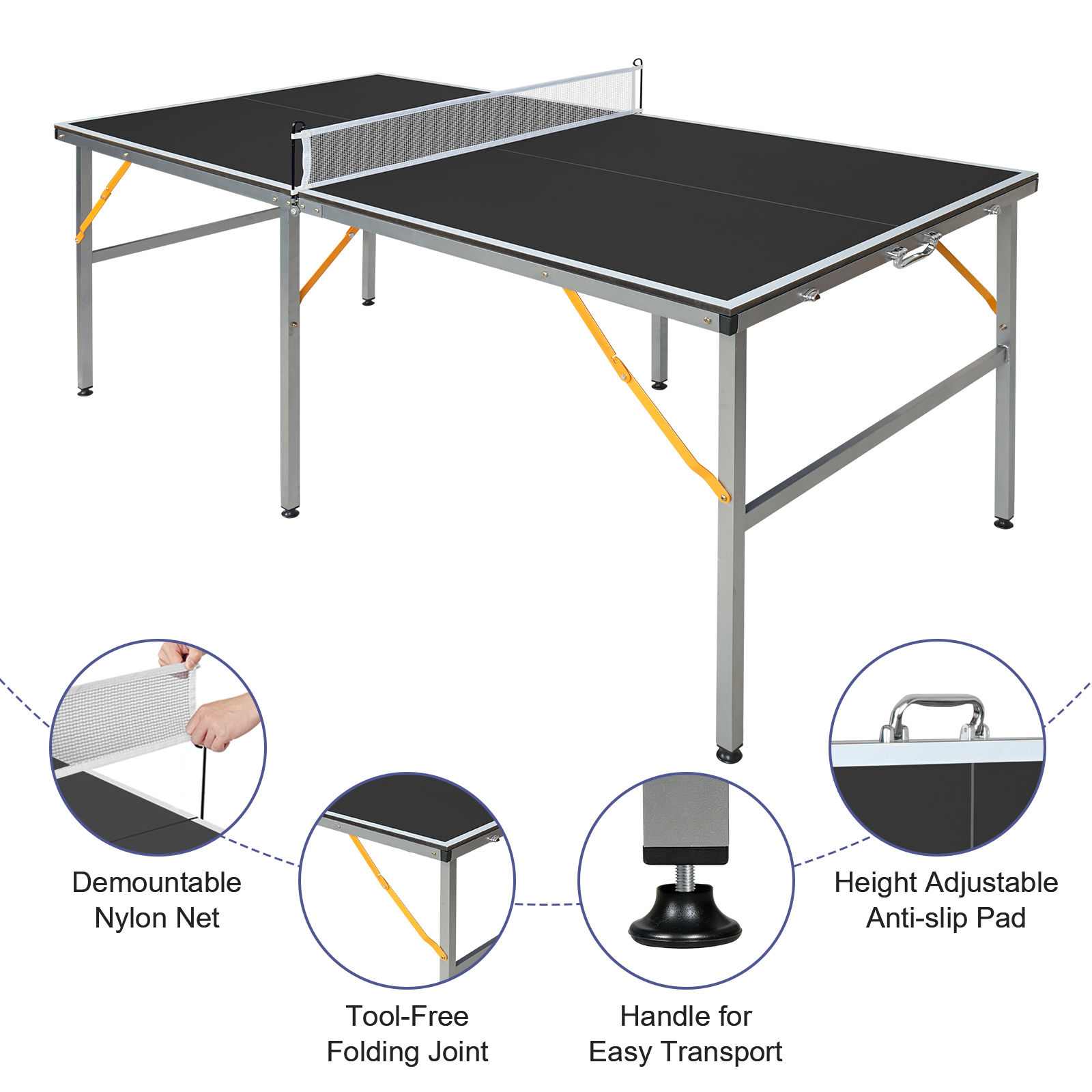 Détail du table de tennis de table