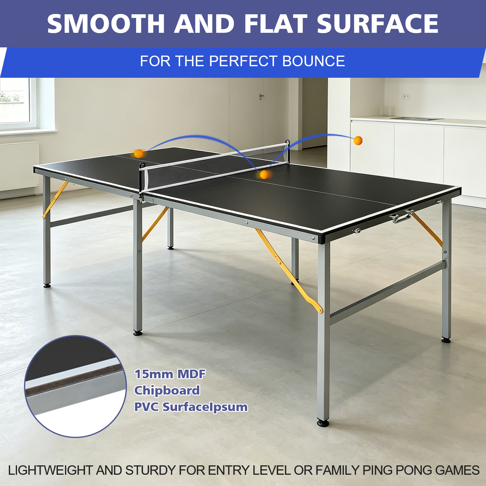 Détail du table de tennis de table