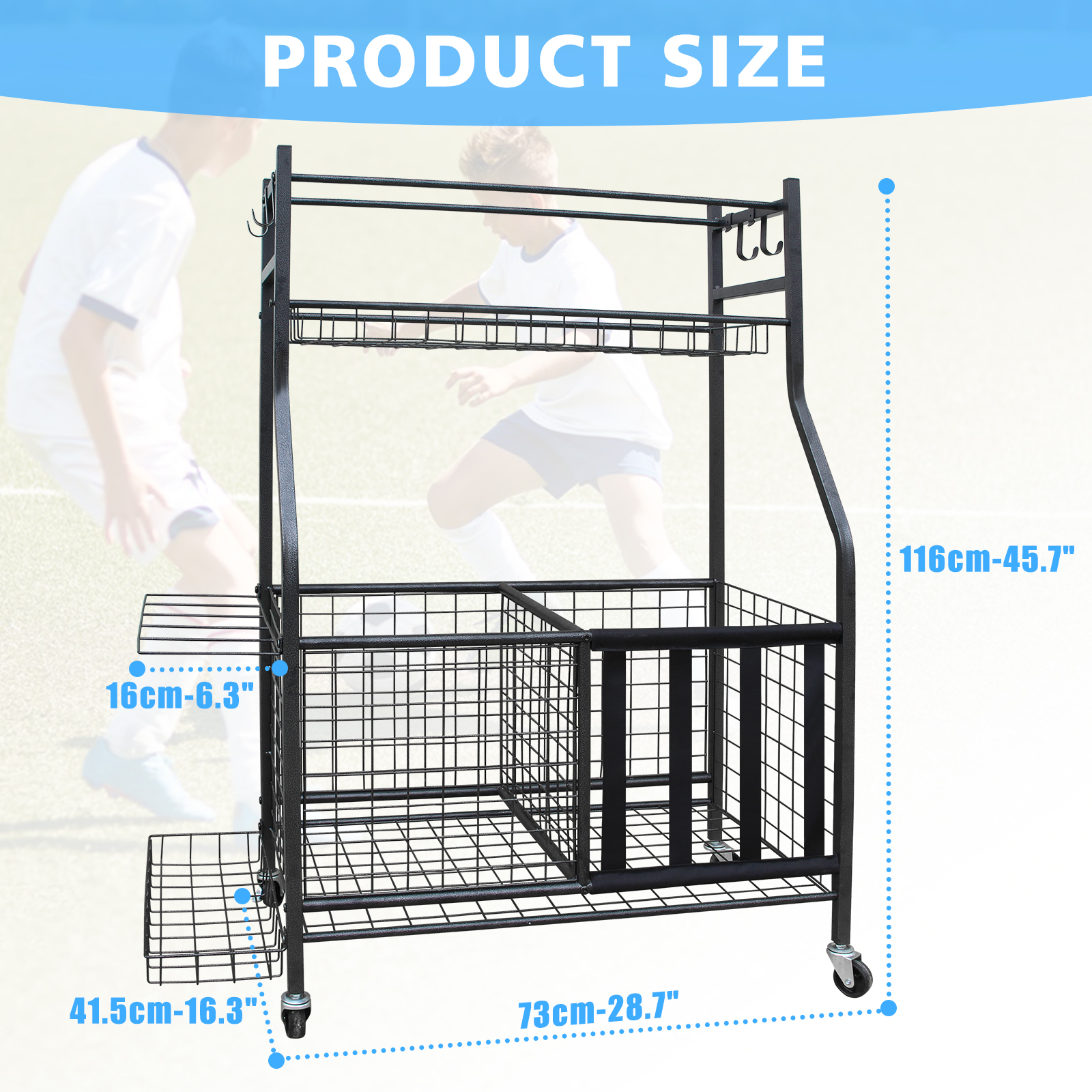 étagère multi‑fonction de rangement pour matériel sport