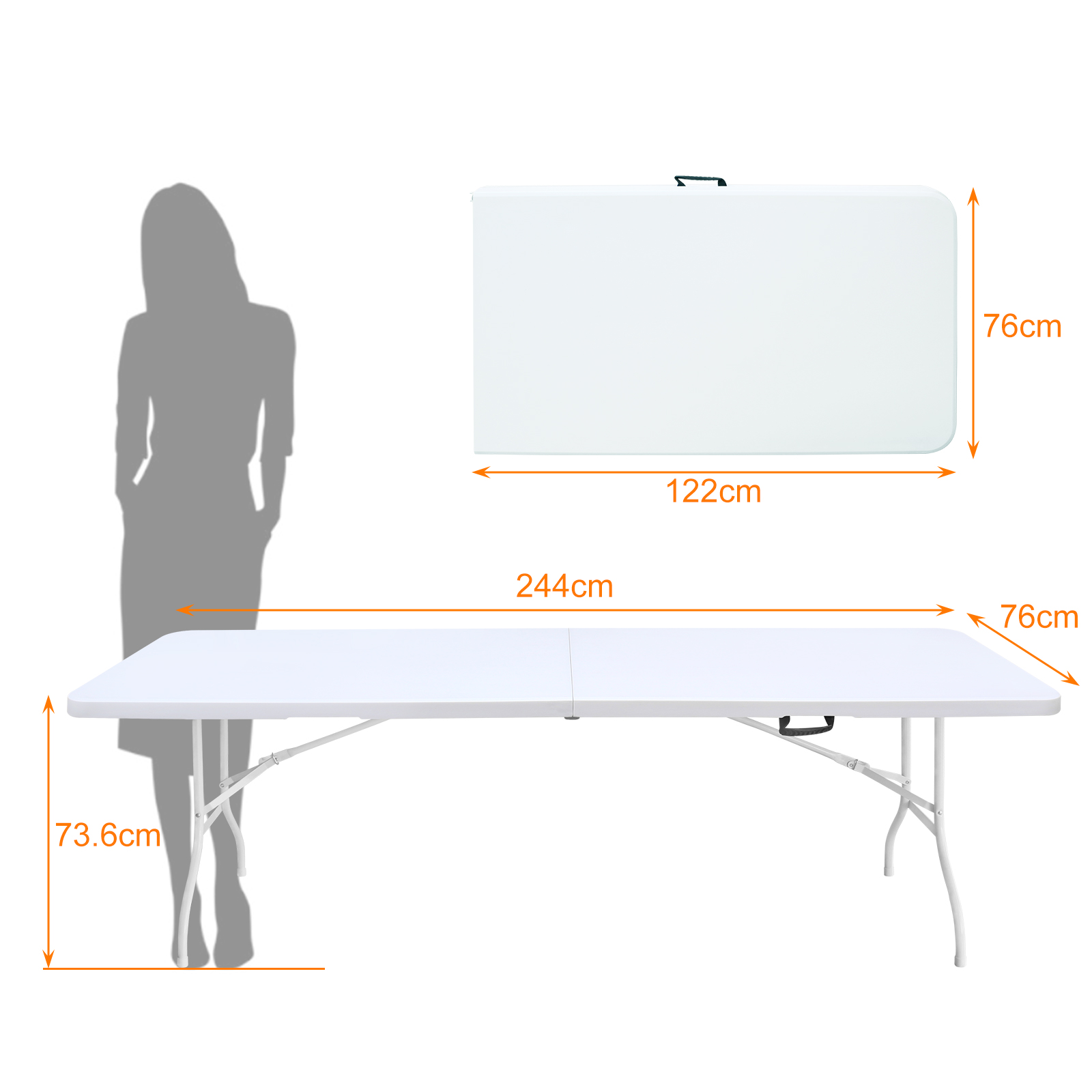 Table pliable multi‑usage vue générale