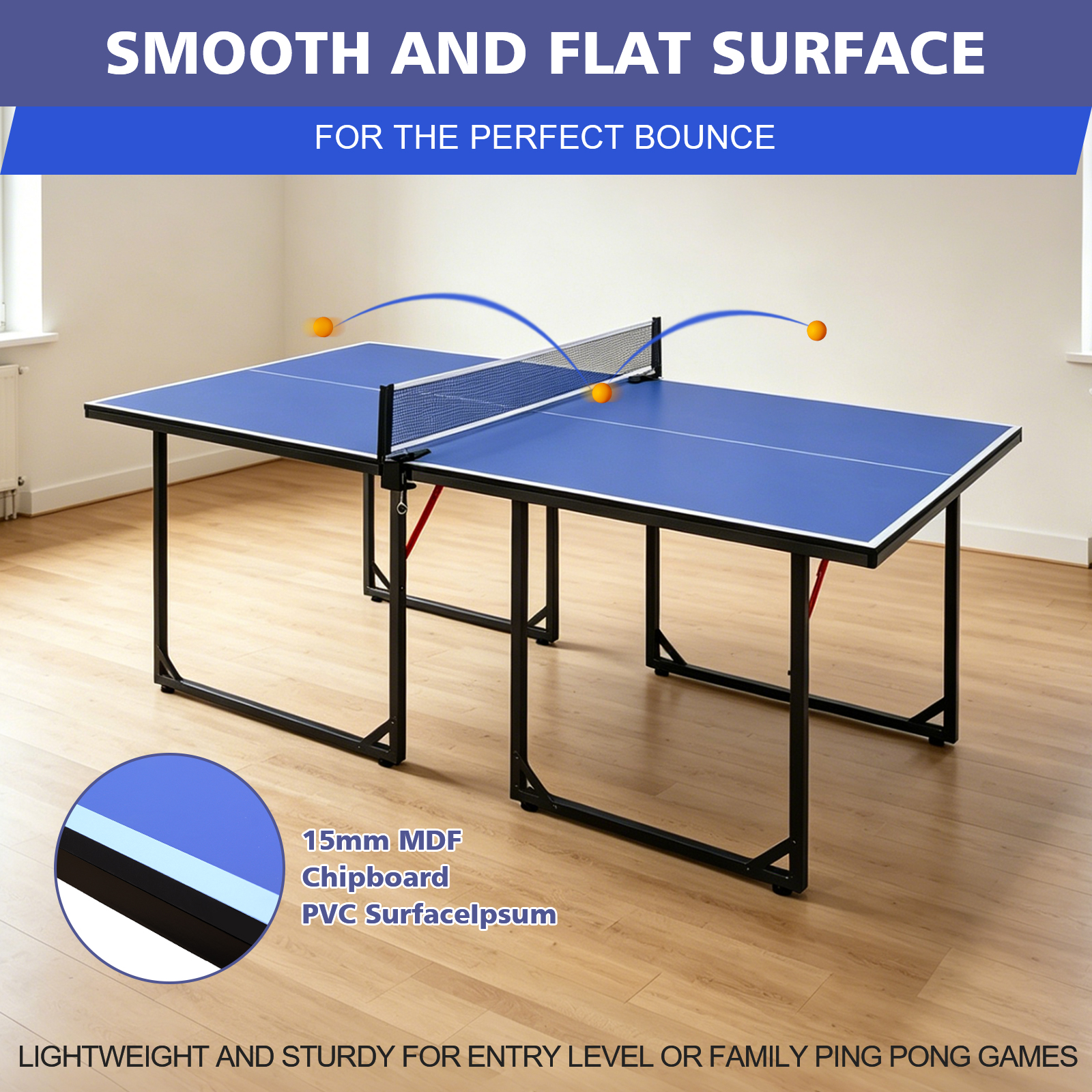 Détail du table de tennis de table