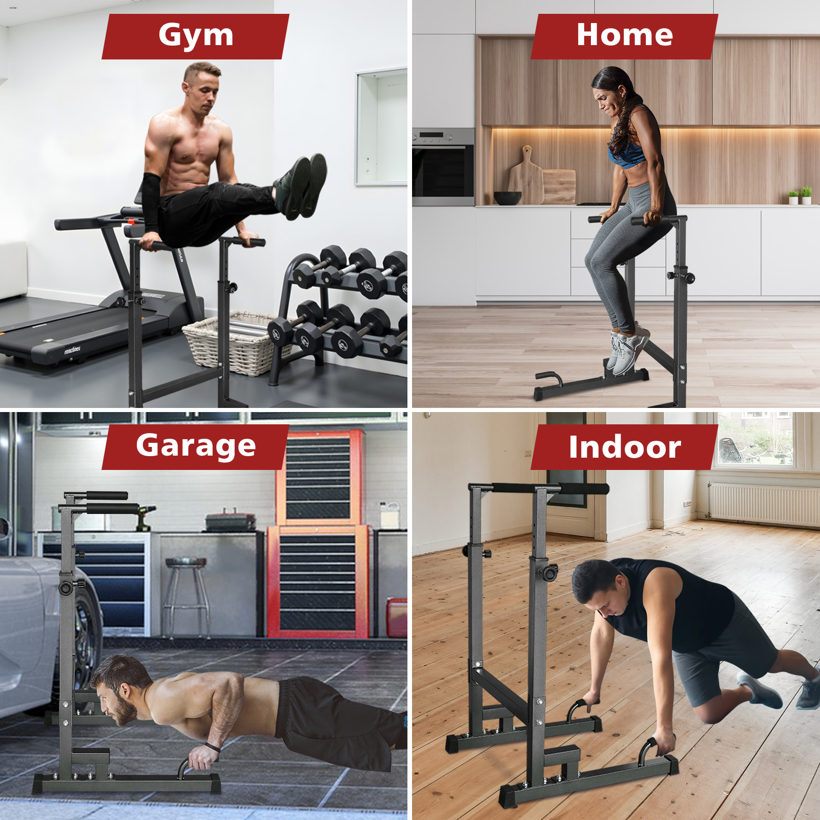 Station de musculation multifonction dips tractions pompes
