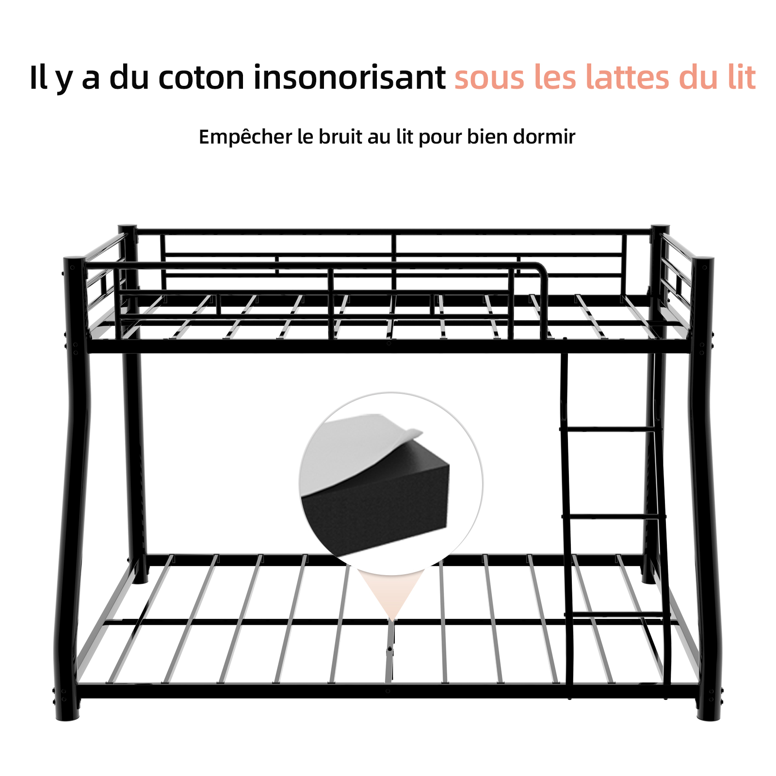 détail coussin anti‑bruit
