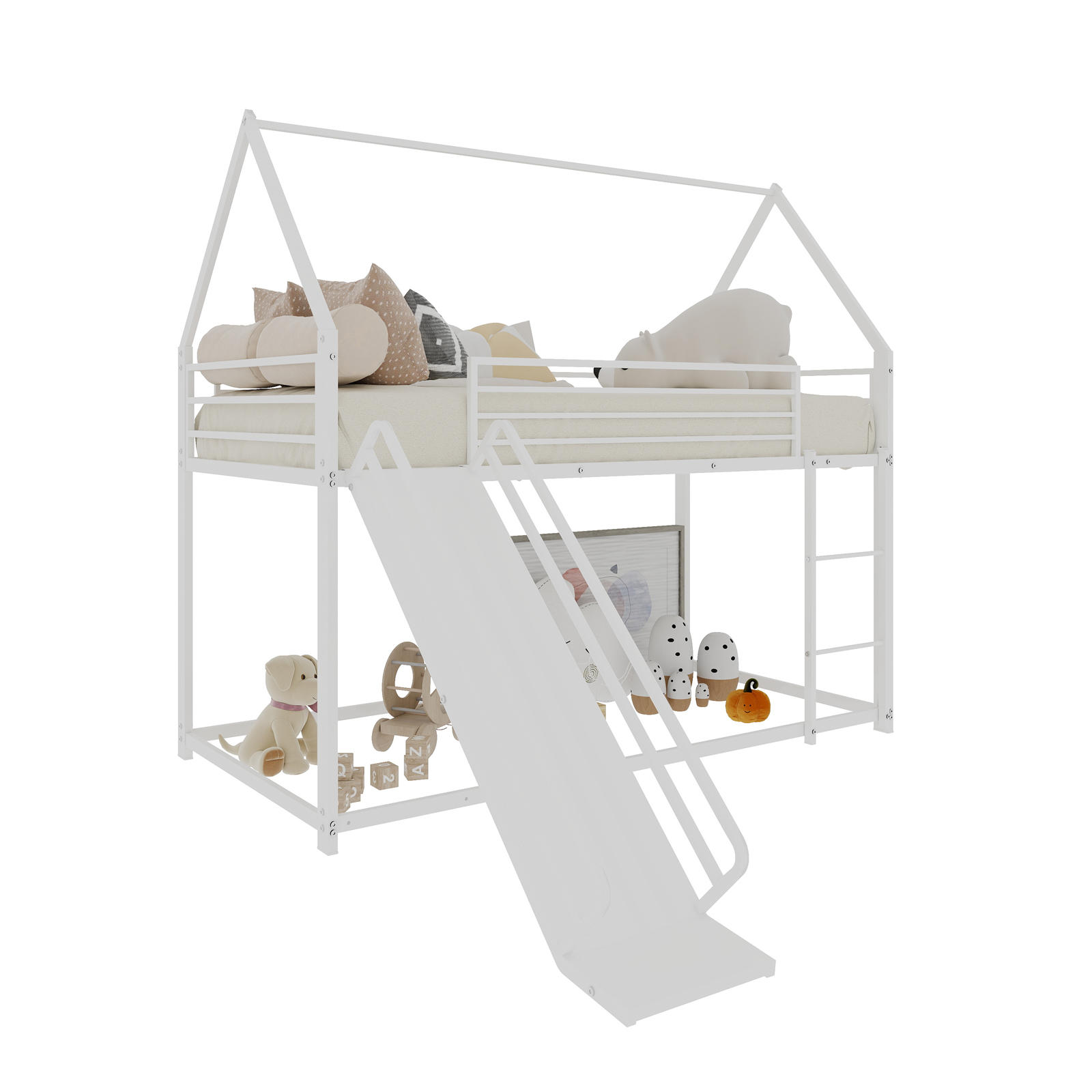 This double-decker bed measures 90*190 centimeters