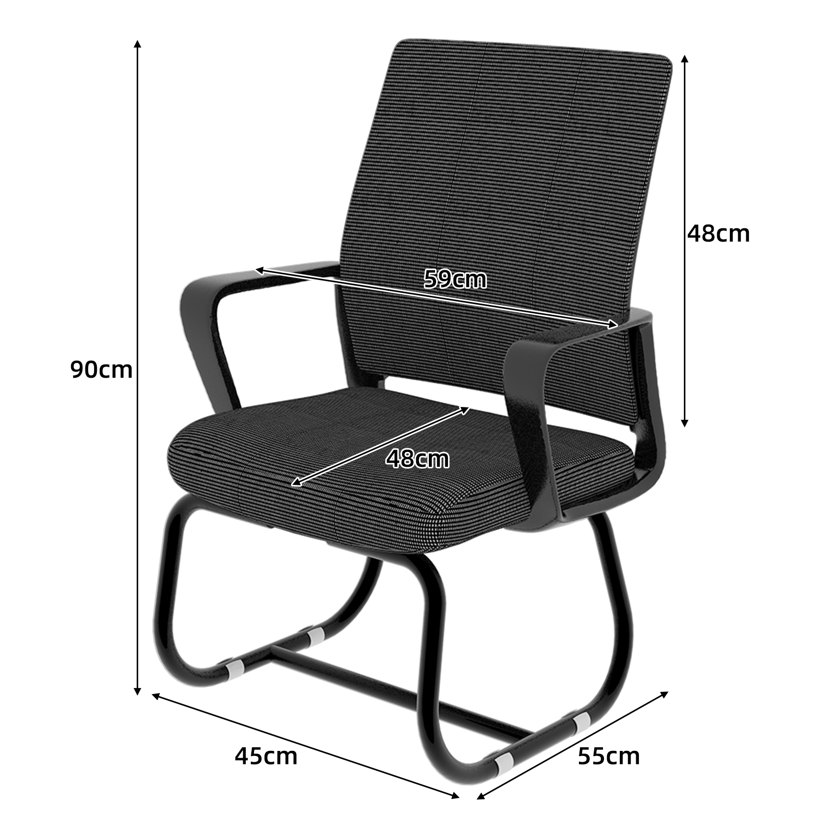 Dimensions du fauteuil de bureau