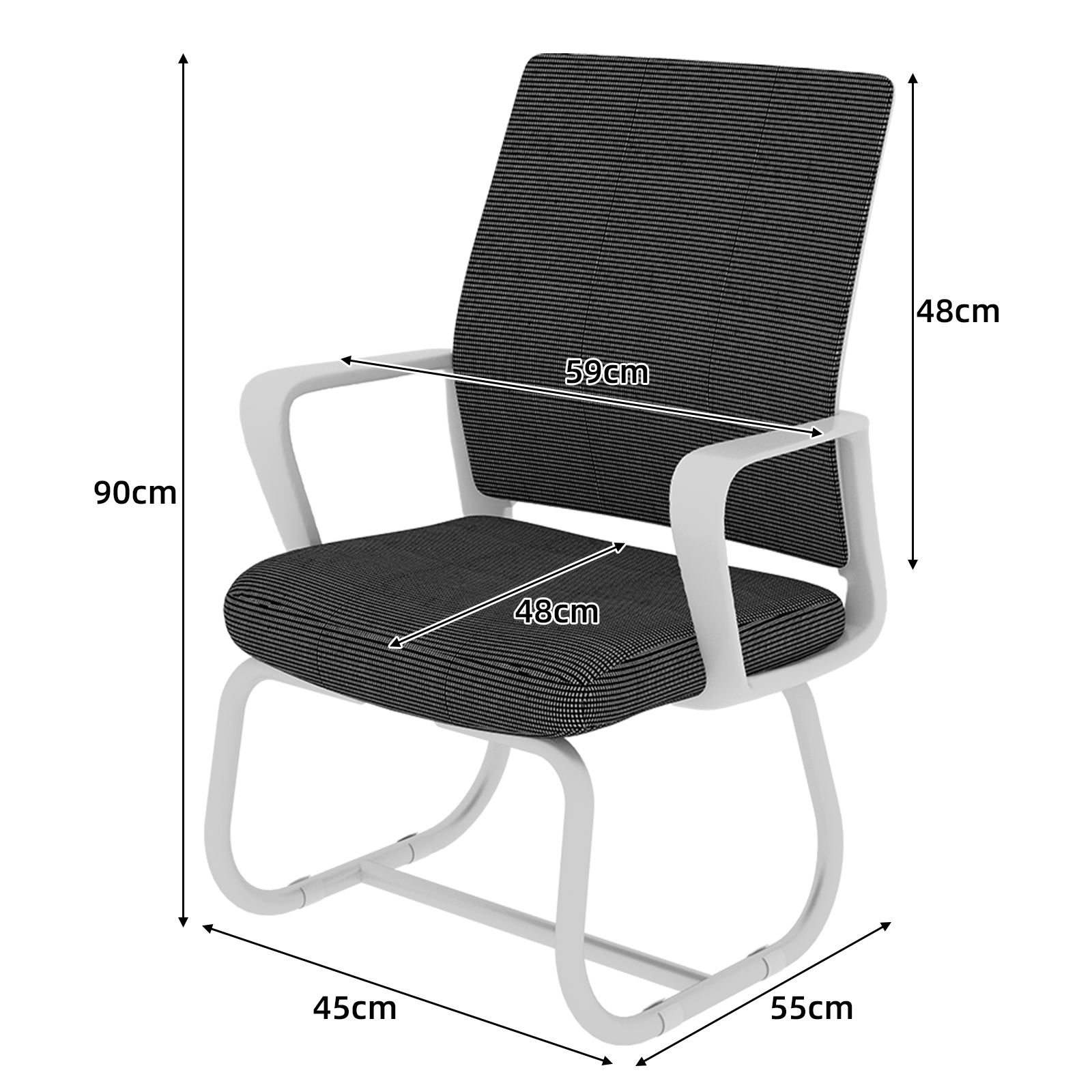 Dimensions du fauteuil de bureau