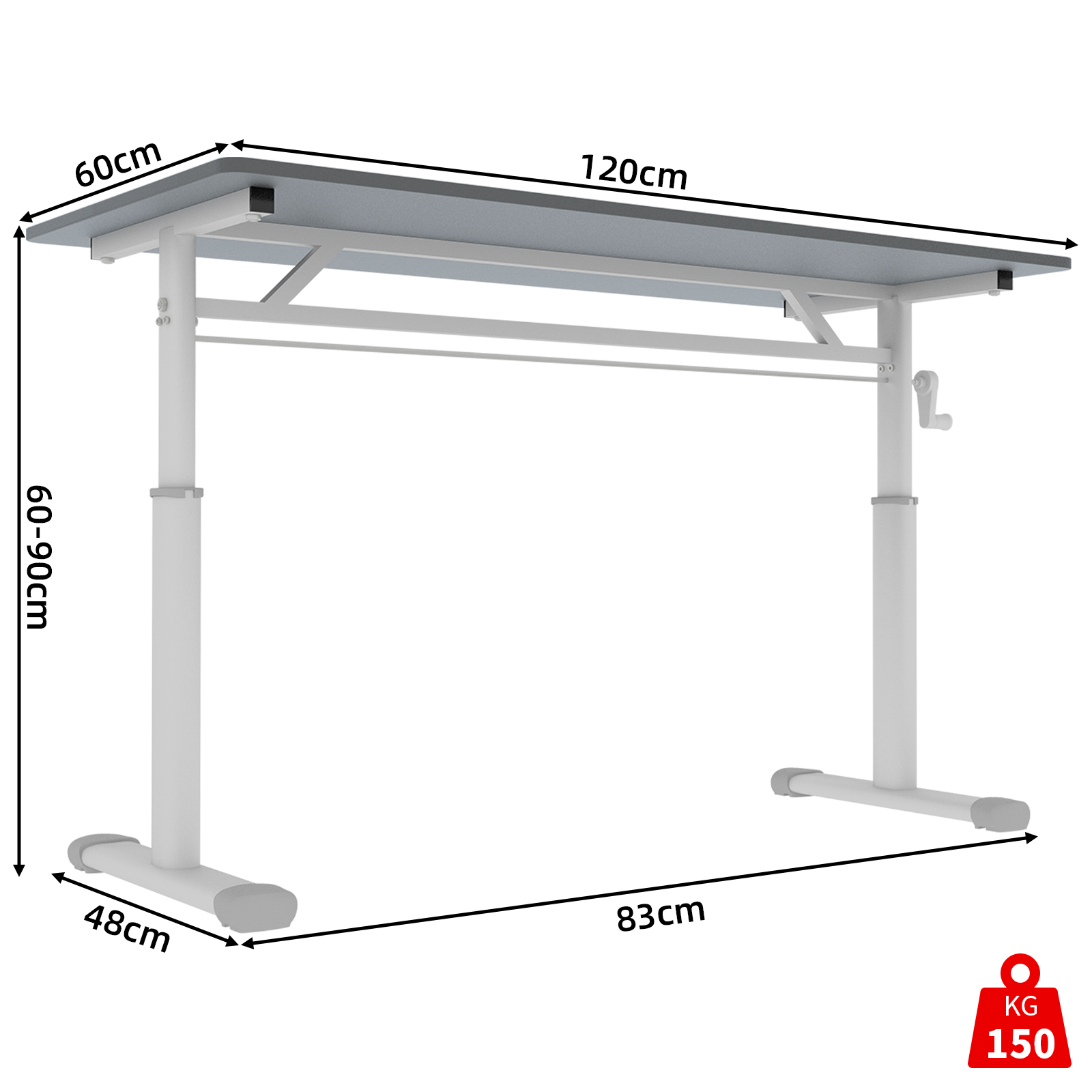 Dimensions du bureau