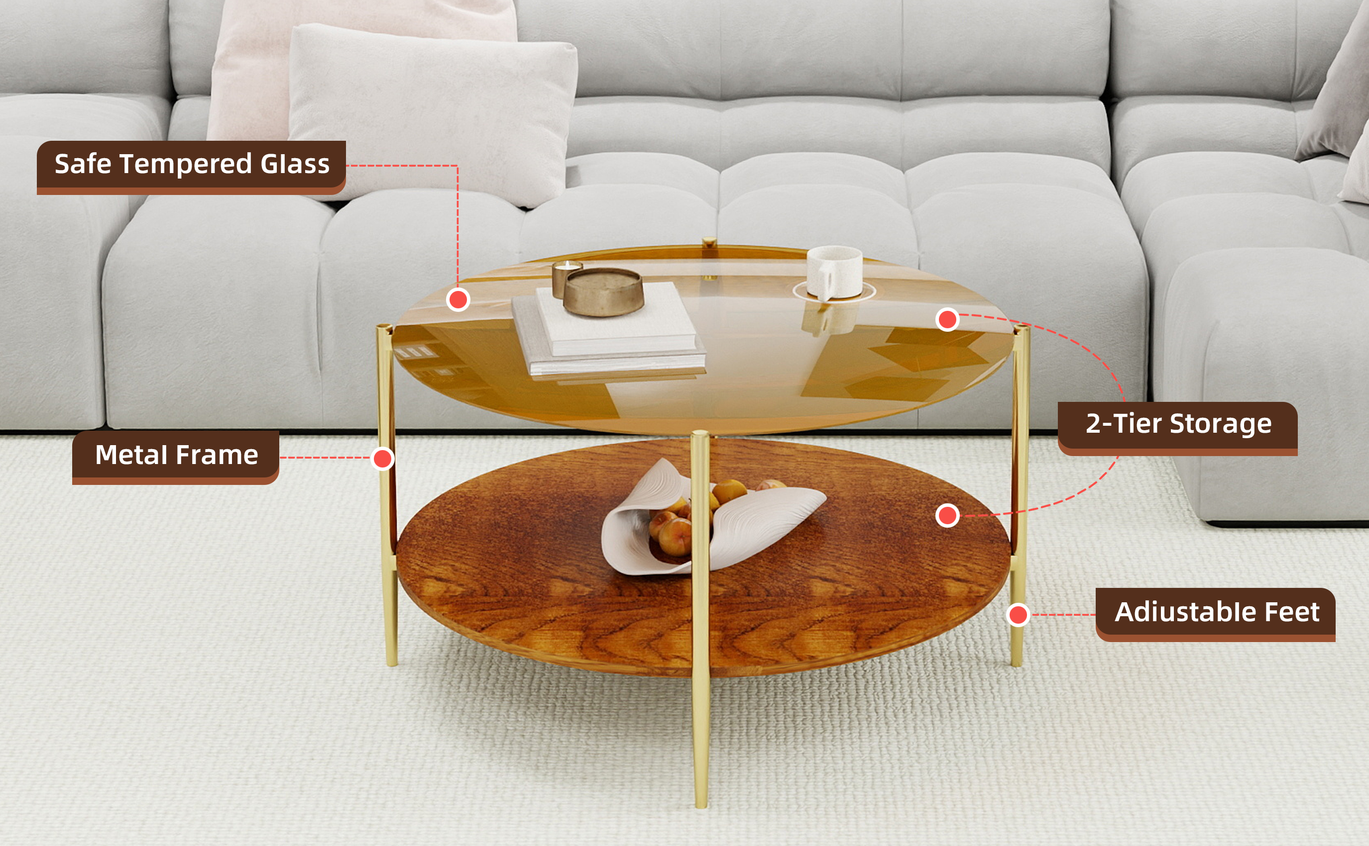 Détail du table basse