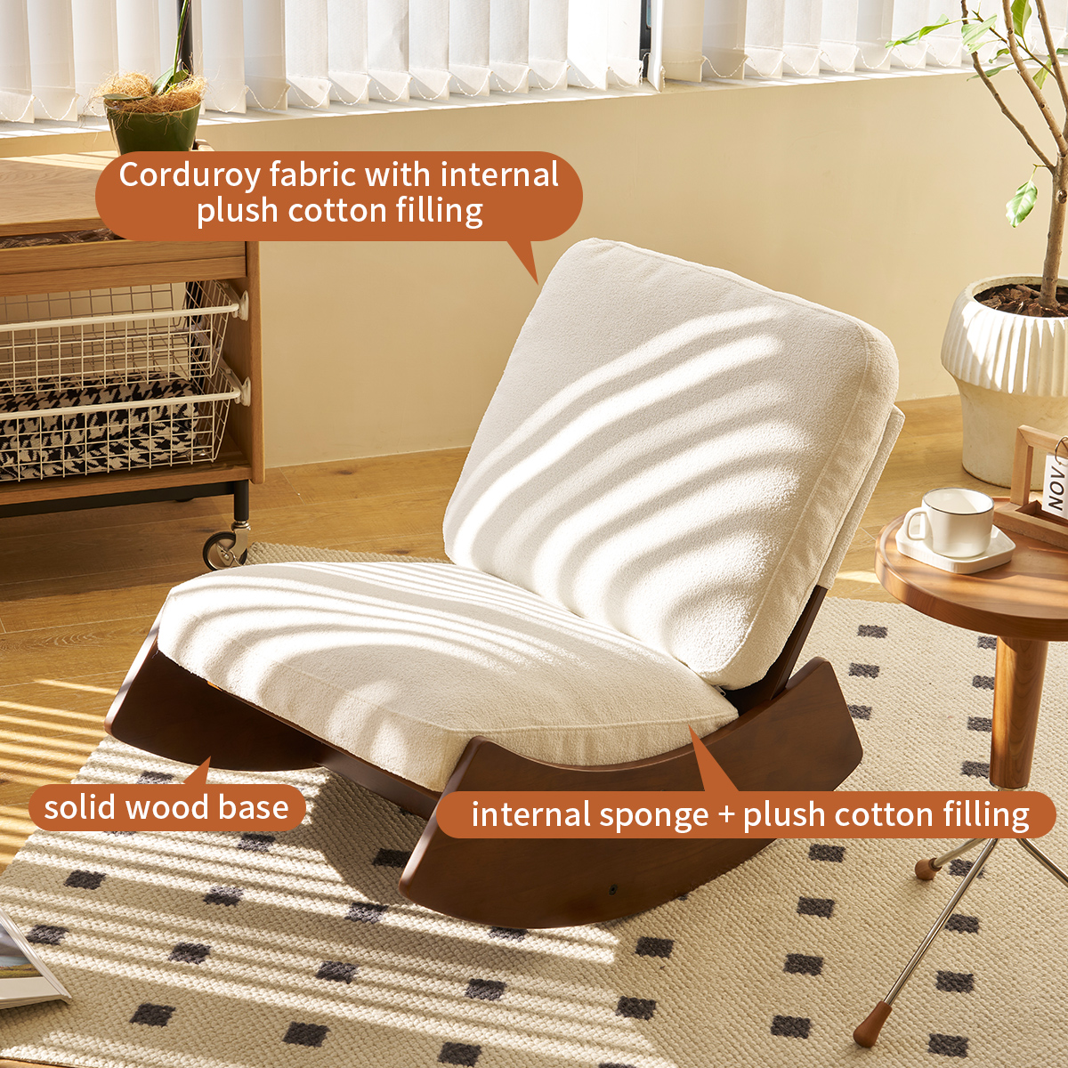 Détail du fauteuil à bascule