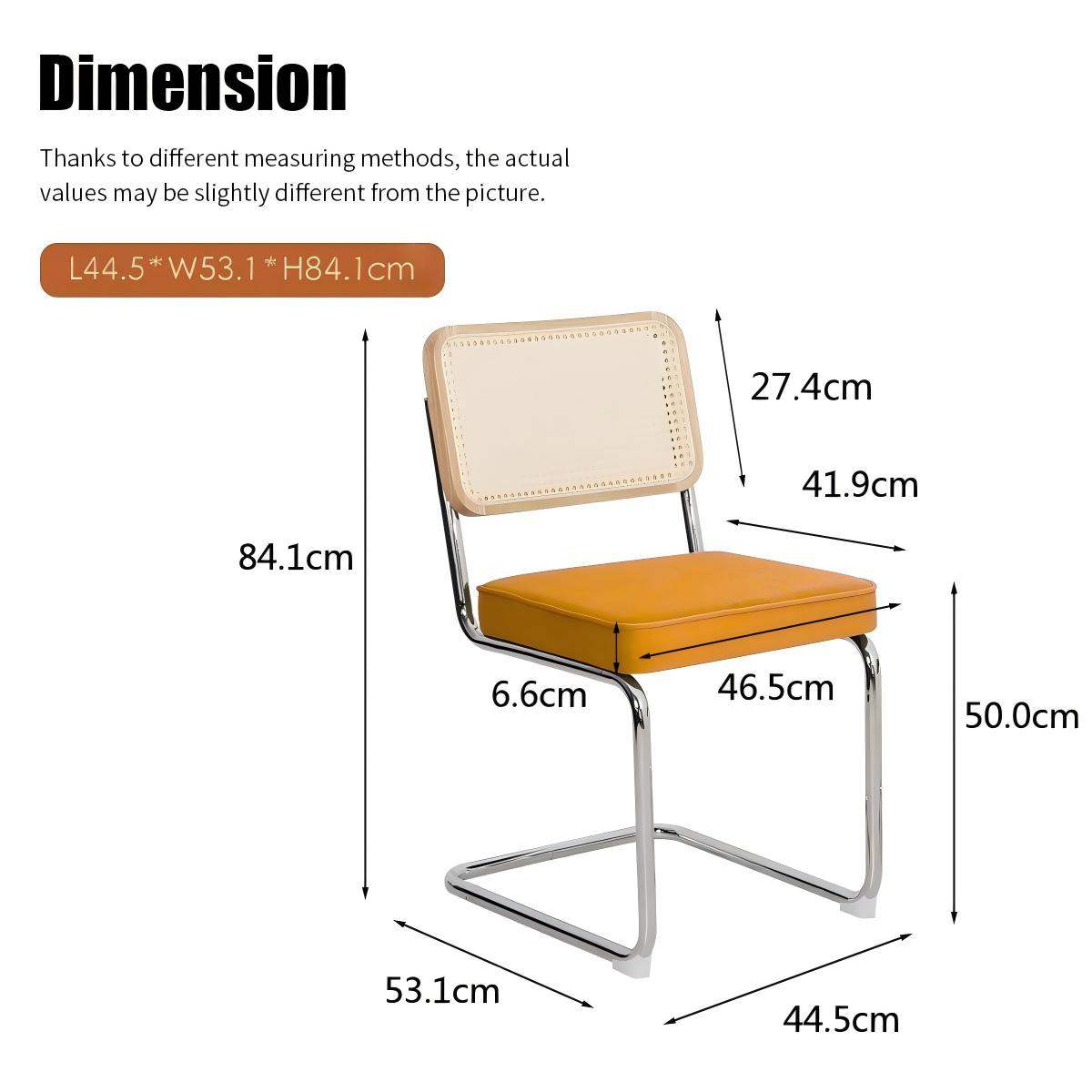 Dimensions du chaise de salle à manger