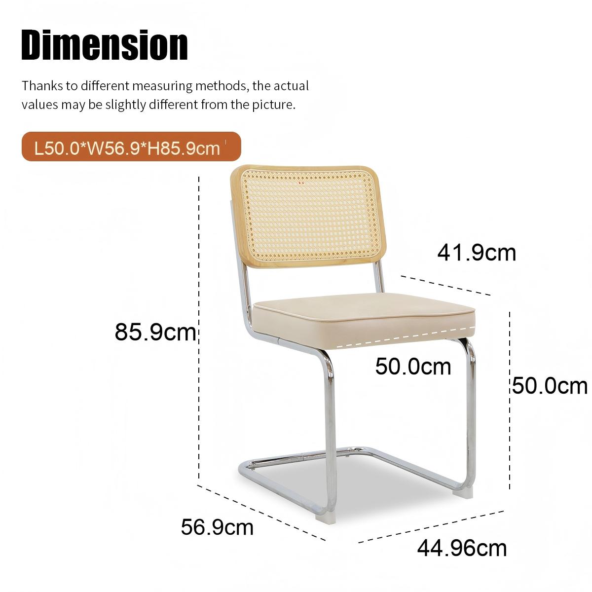Dimensions du chaise de salle à manger