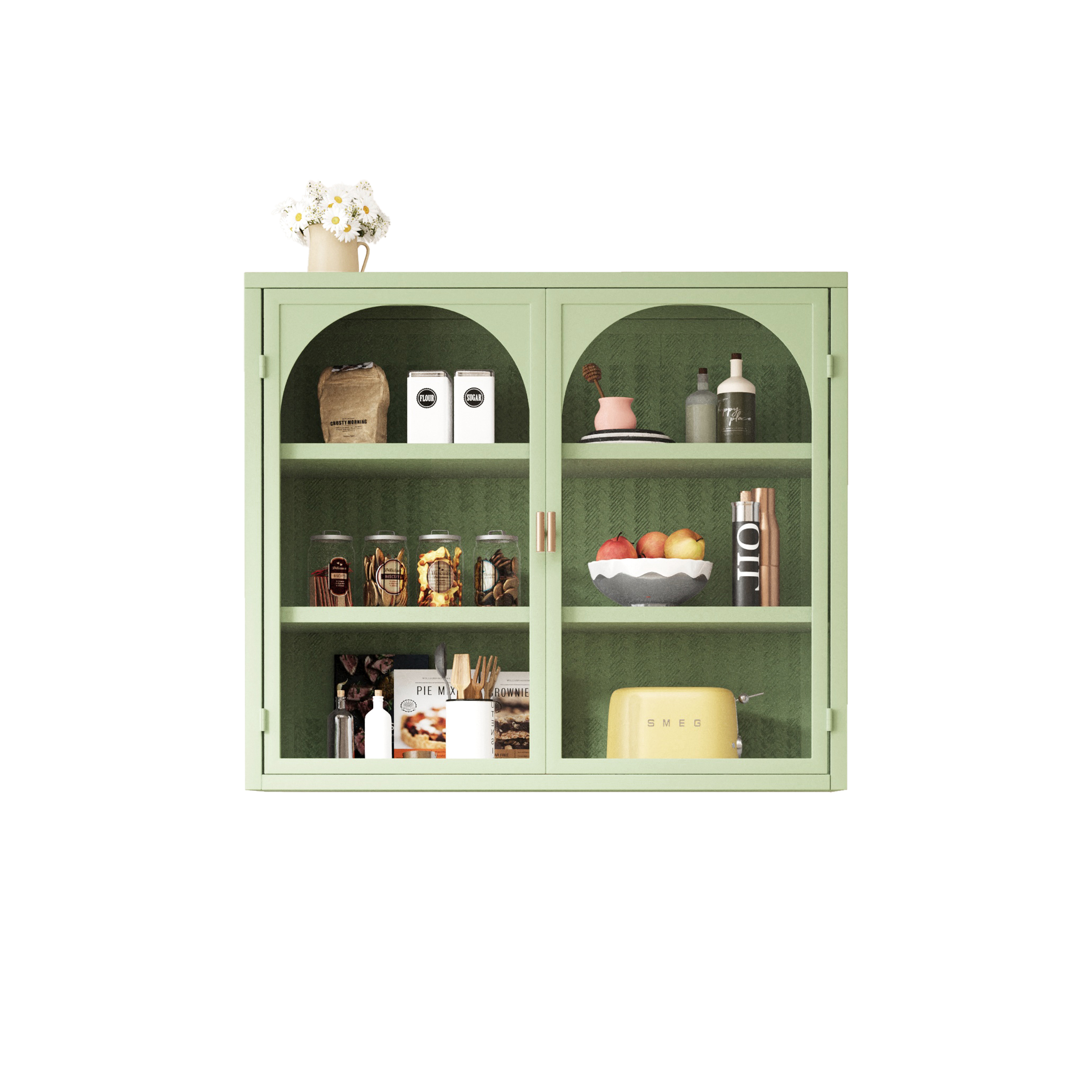 Détail du meuble de rangement