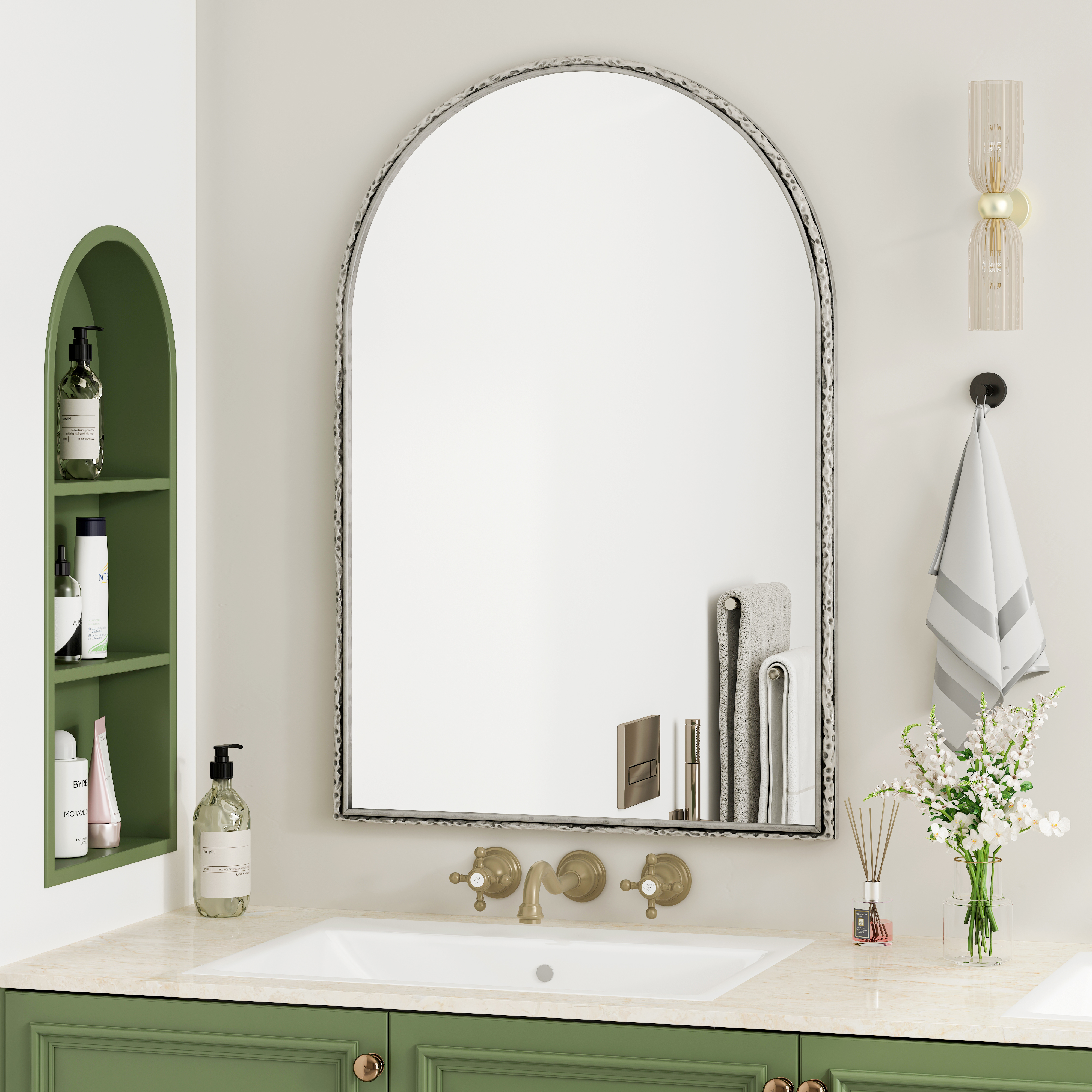 Arched Mirror,Wall Mirror for Bathroom,Vanity Mirr